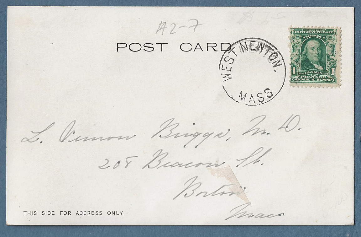1147 c1905 Postcard Winter Sports At Newton Sanatorium West Newton Mass