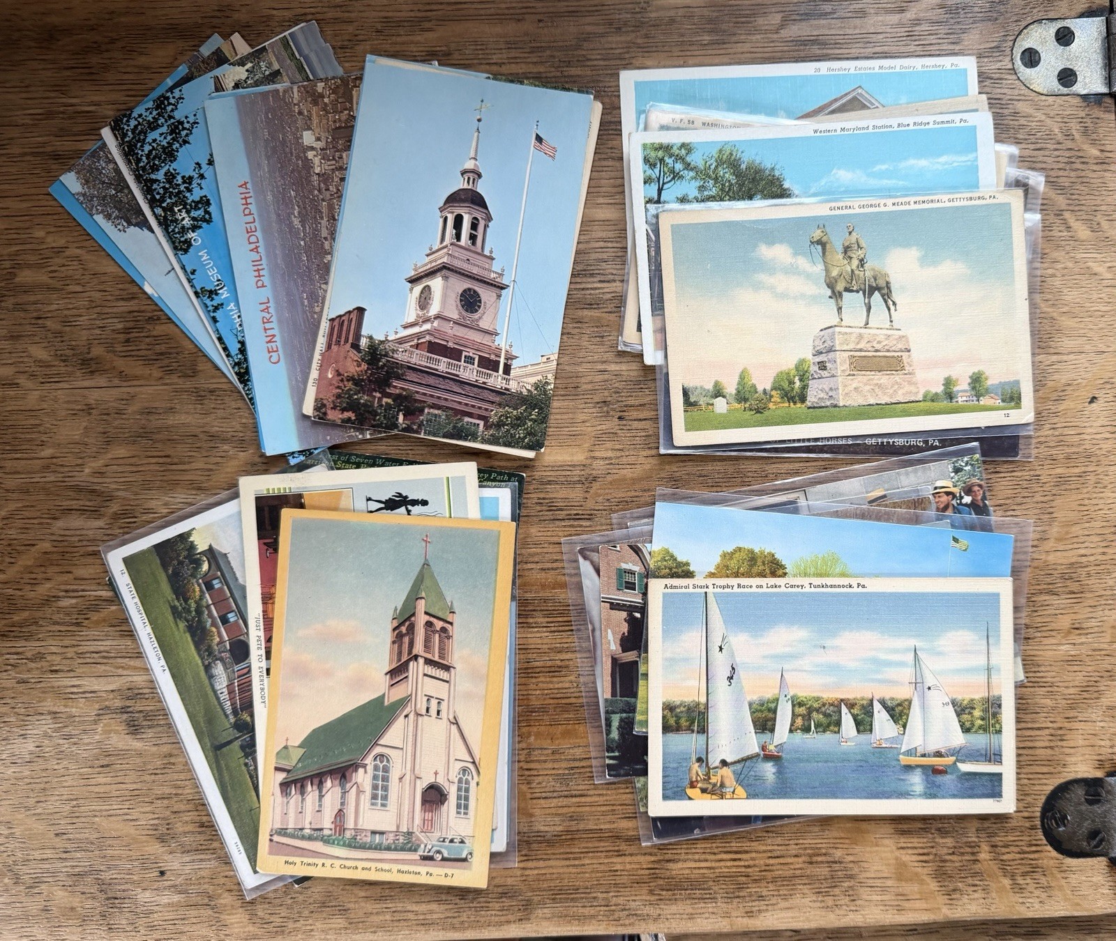 37 VTG Pennsylvania Postcards PA Souvenir Unposted Mixed Collection Some Sleeved