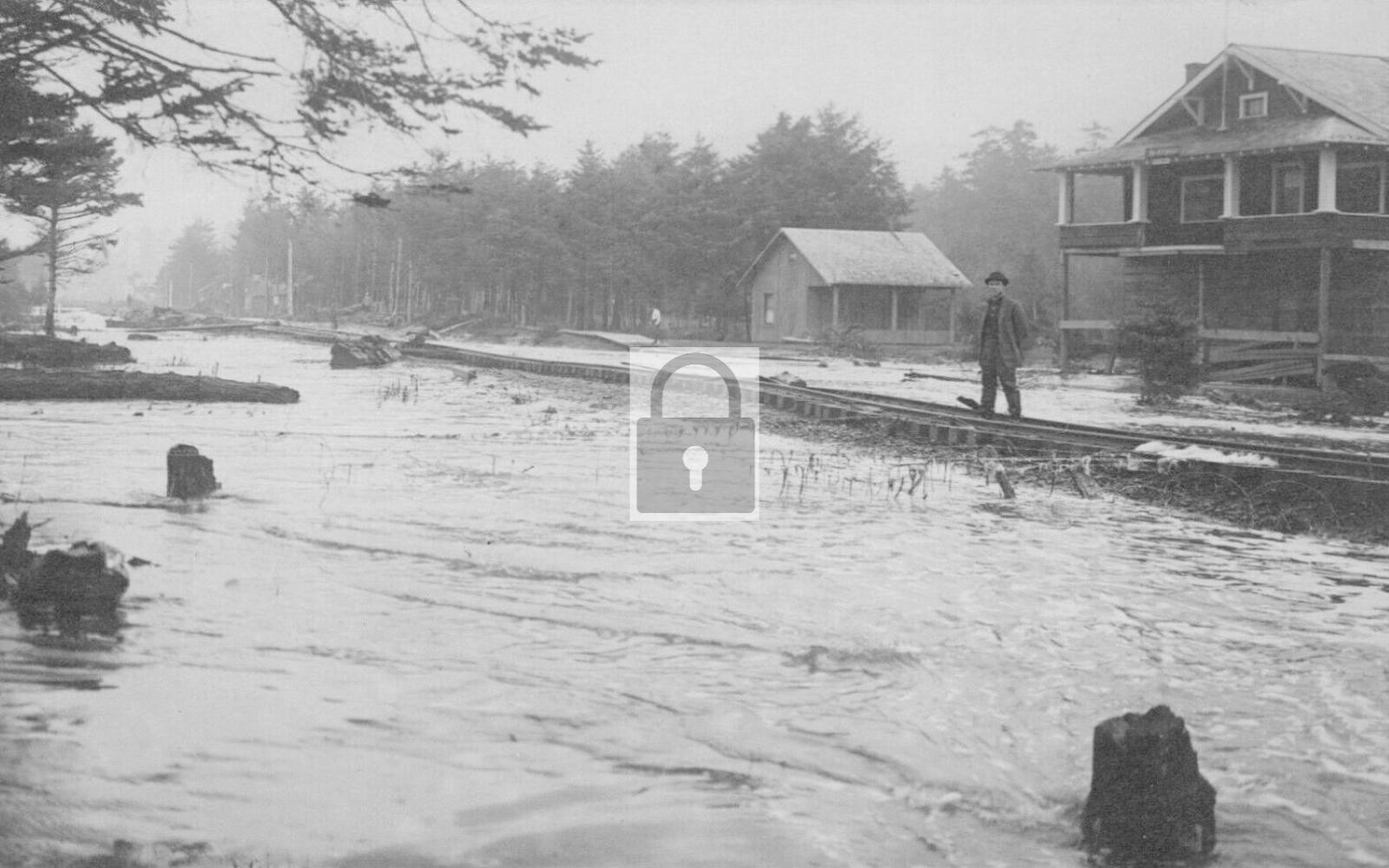 Street View Flood Tillamook County Rockaway Oregon OR – Reprint
