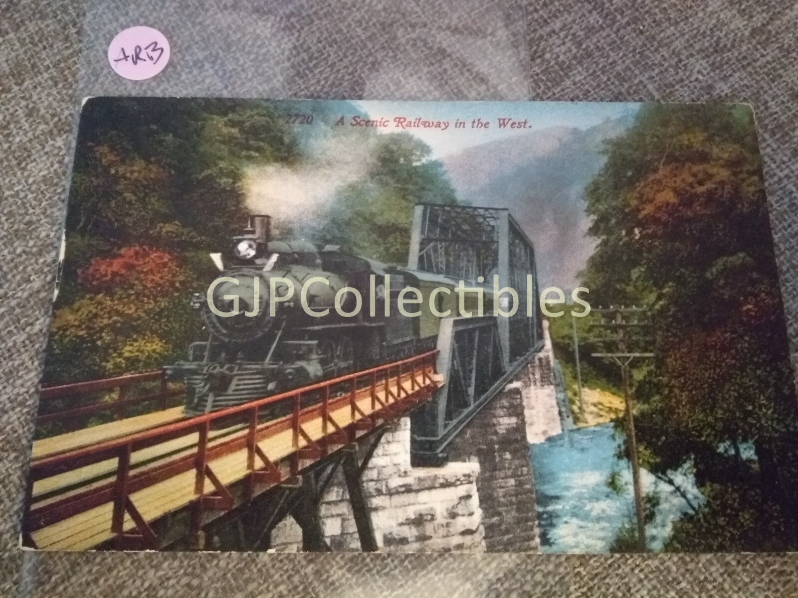 PARB Train or Station Postcard Railroad RR A SCENIC RAILWAY IN THE WEST