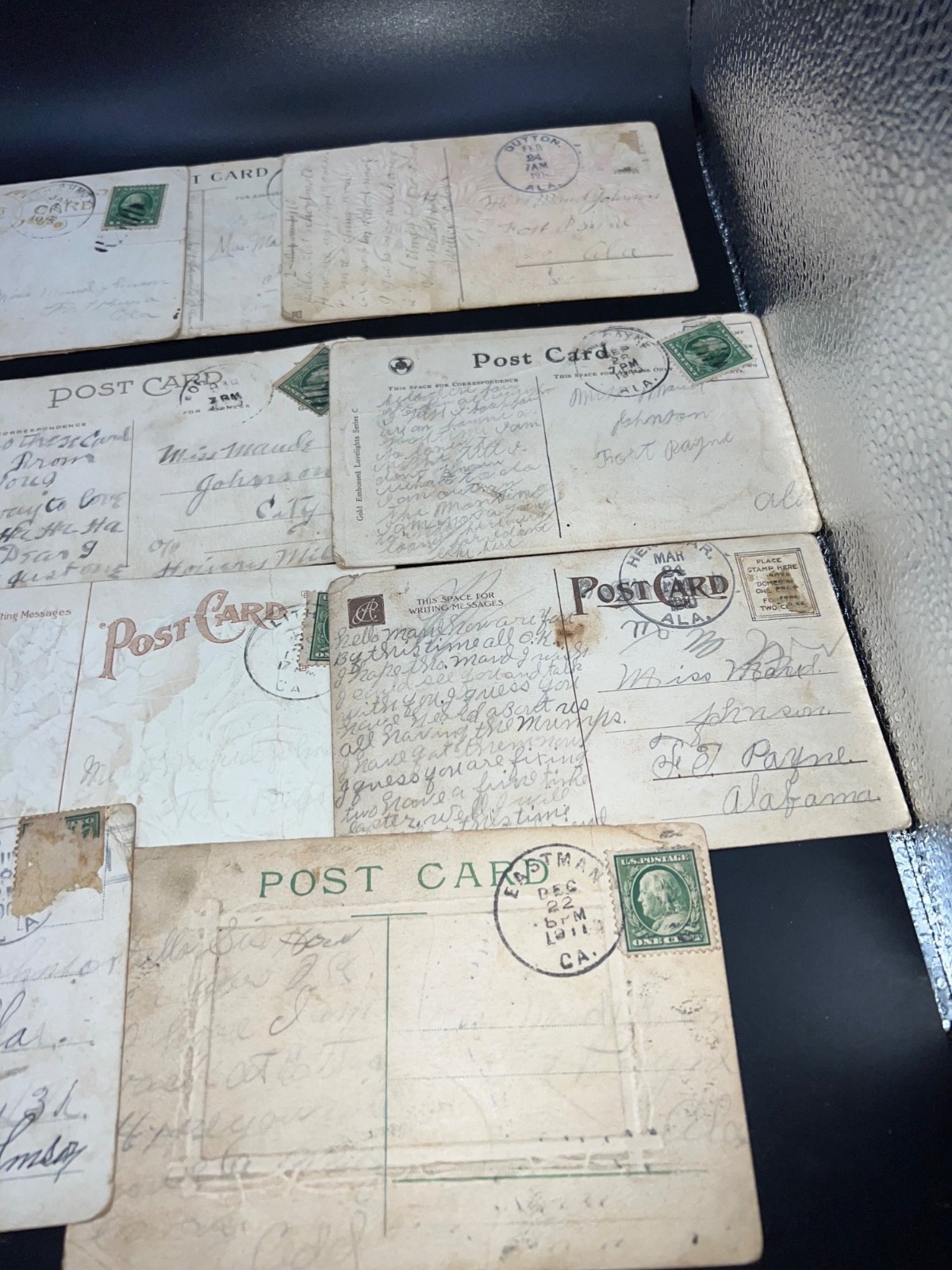 Vintage Lot 12 Postcards Assorted Embossed Illustrated Early 1900s 1 cent stamps