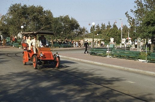 1956 Disneyland Horseless Carriage Main Street 35mm Kodachrome Photo Slide