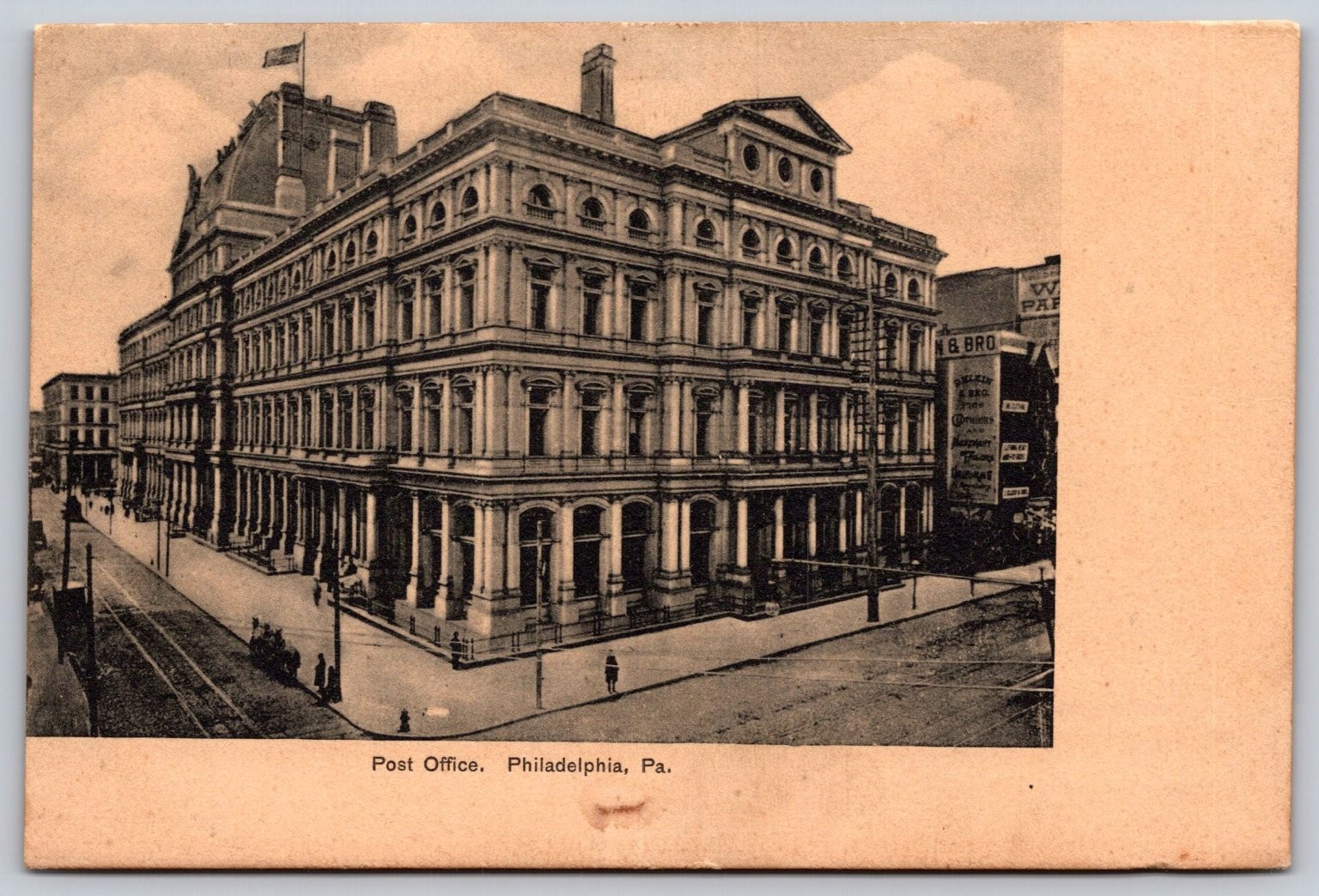 Philadelphia PA Main Post Office Vintage Postcard Central News Co. AA307