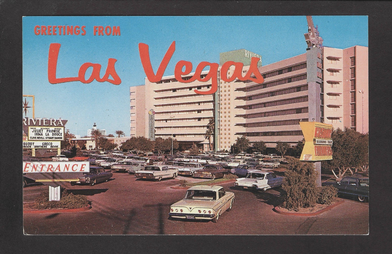 Las Vegas Nevada NV 1960s Riviera Hotel Casino, 9 Floors of Luxury on The Strip