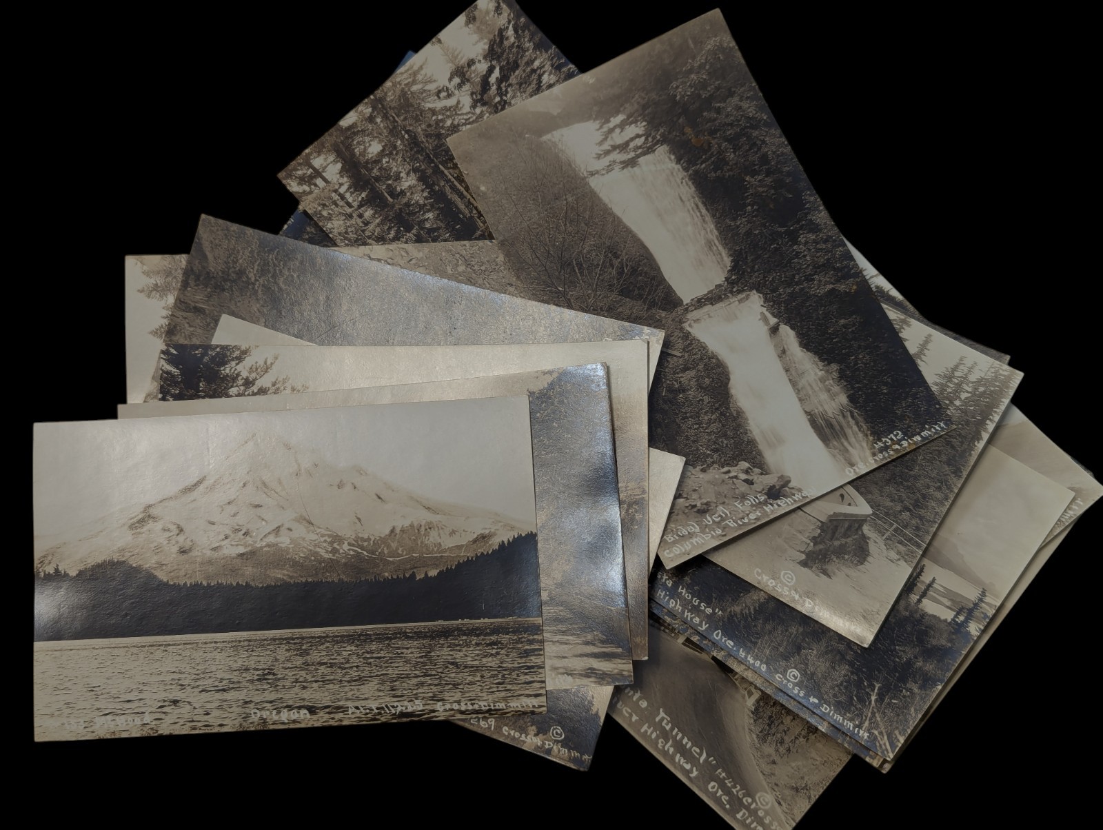 20 RPPC Oregon Columbia Hood River Gorge Highway Waterfalls REAL PHOTO POSTCARDS