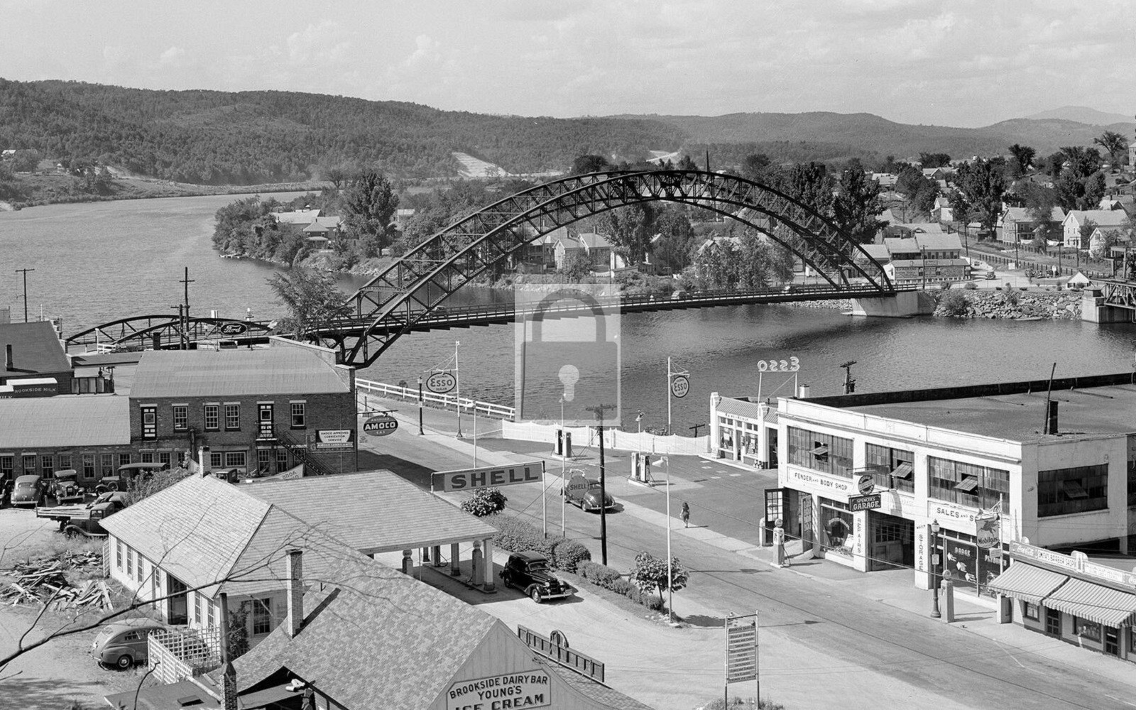 Bellows Falls Vermont VT Birds Eye View – Reprint