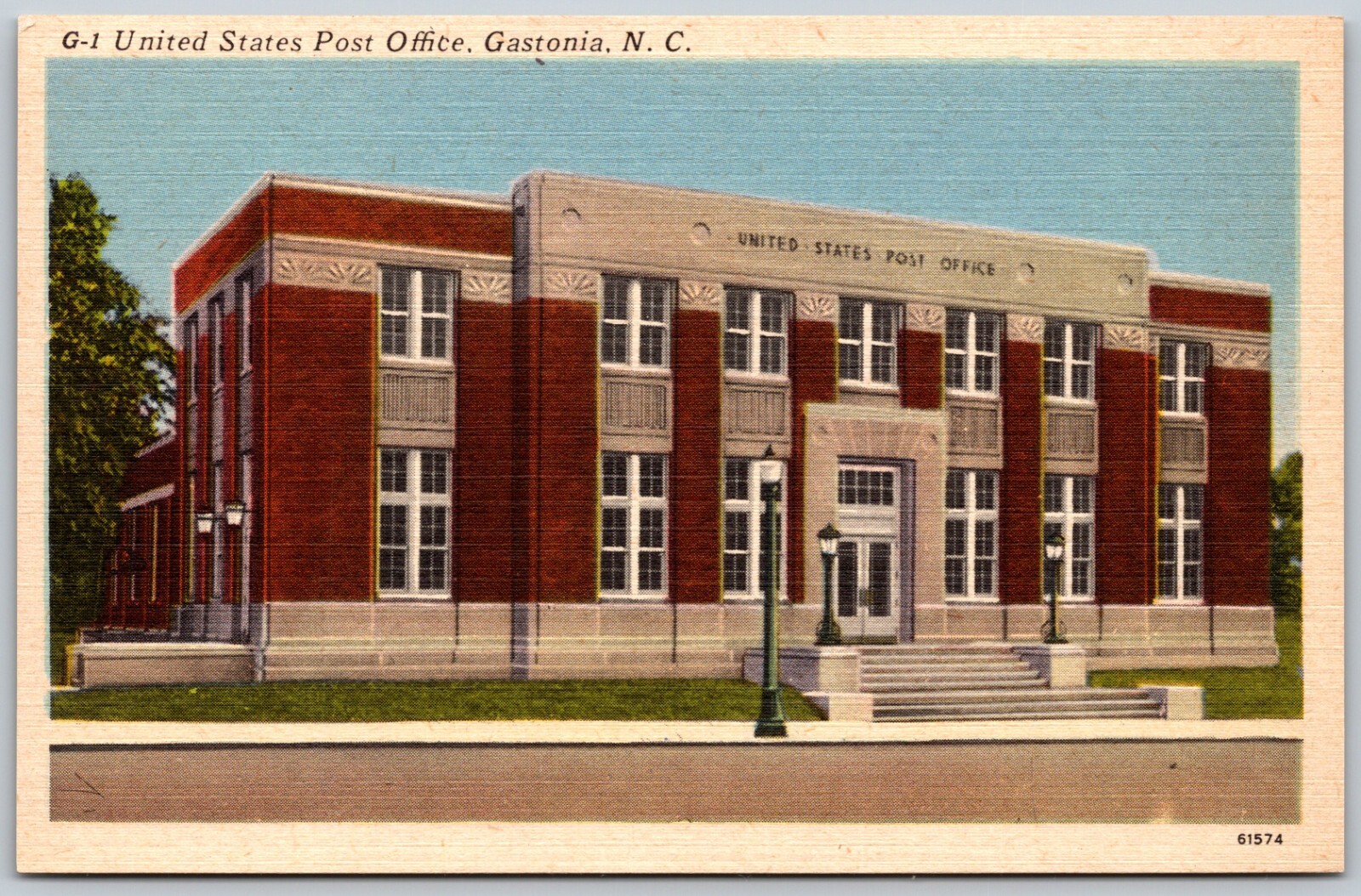 United States Post Office GASTONIA North Carolina NC Unposted VINTAGE Postcard