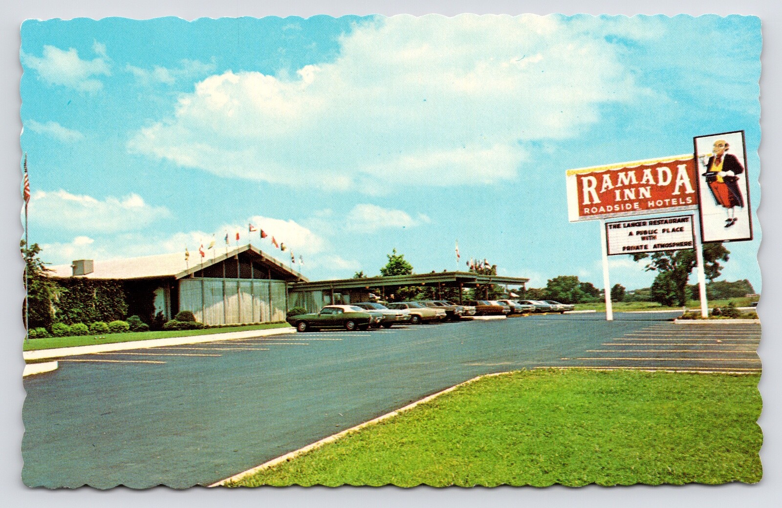 1970s Ramada Inn Motel Sign Cars US 31 Decatur Alabama AL Vintage 70s Postcard