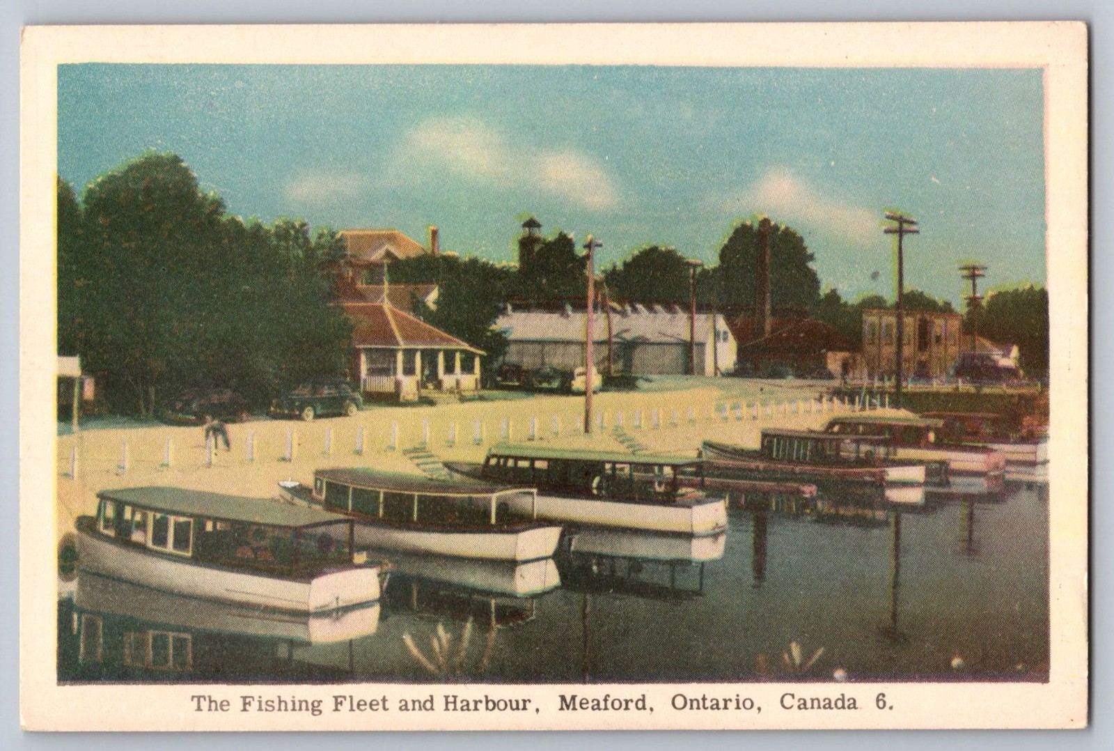 Meaford Ontario Canada Fishing Fleet Harbour Go-Home-Bay Vintage Postcard Lot 3