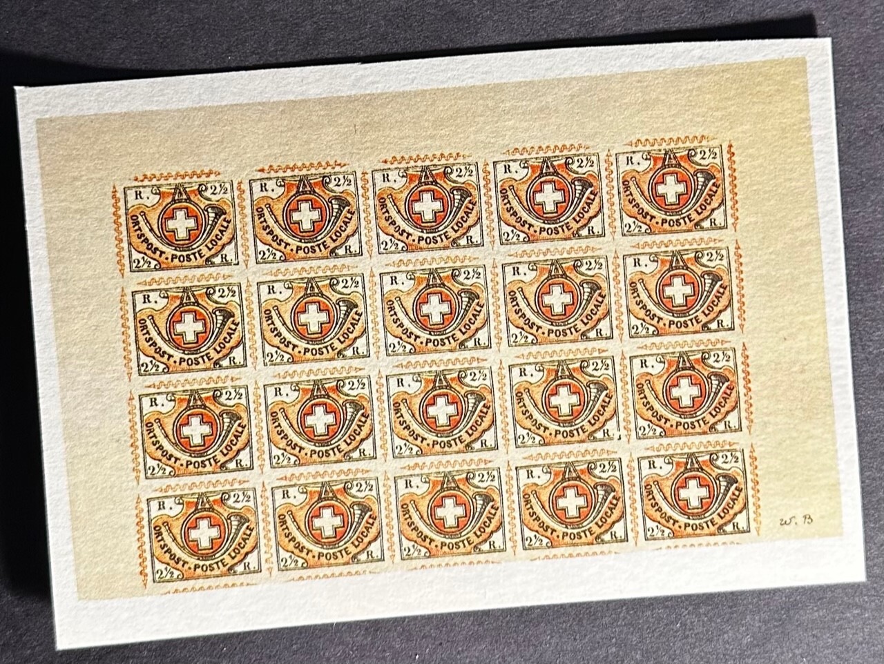 SWITZERLAND CLASSIC STAMP ON STAMP ON POSTCARD STAMPS ON STAMPS -P17135
