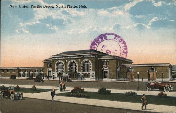 North Platte, Nebraska NE New Union Pacific Depot Teich 1922 Railroad Vintage
