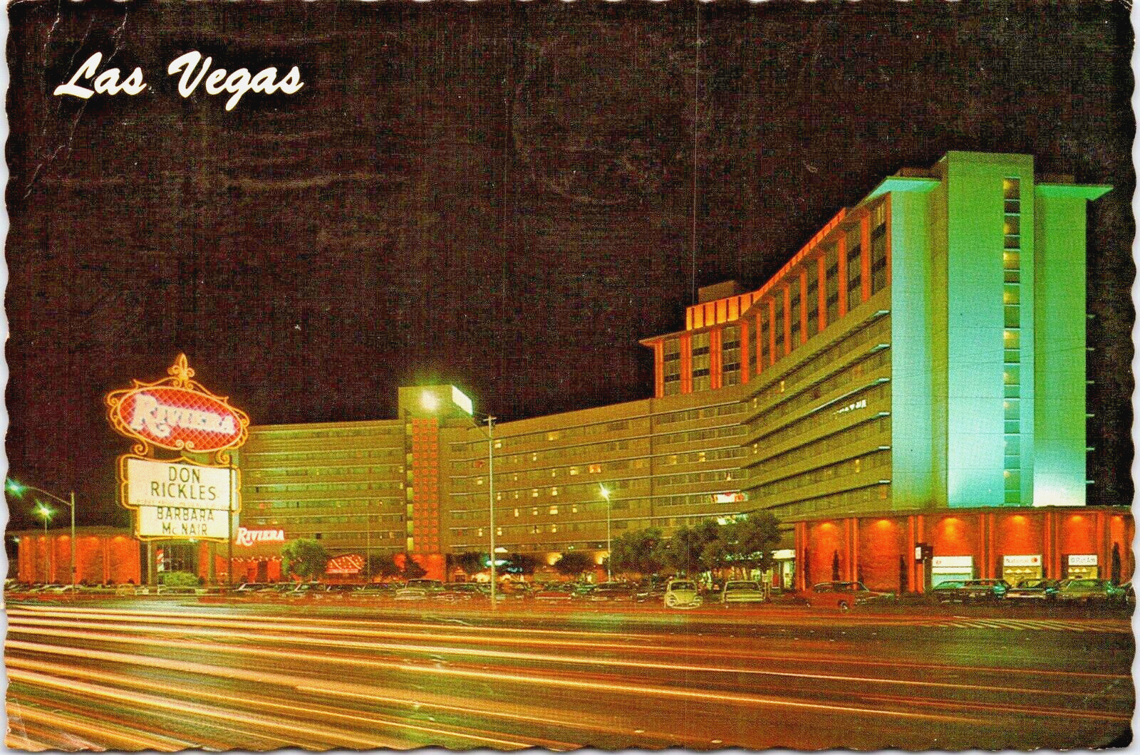 Postcard Las Vegas Nevada Riviera Hotel On the Strip Posted 1976