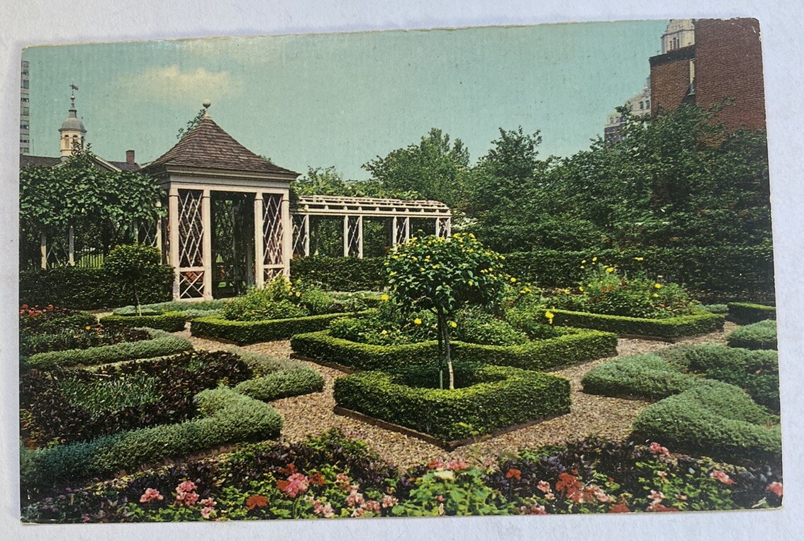 Vintage Postcard ~ Independence Park Gardens ~ Philadelphia Pennsylvania PA