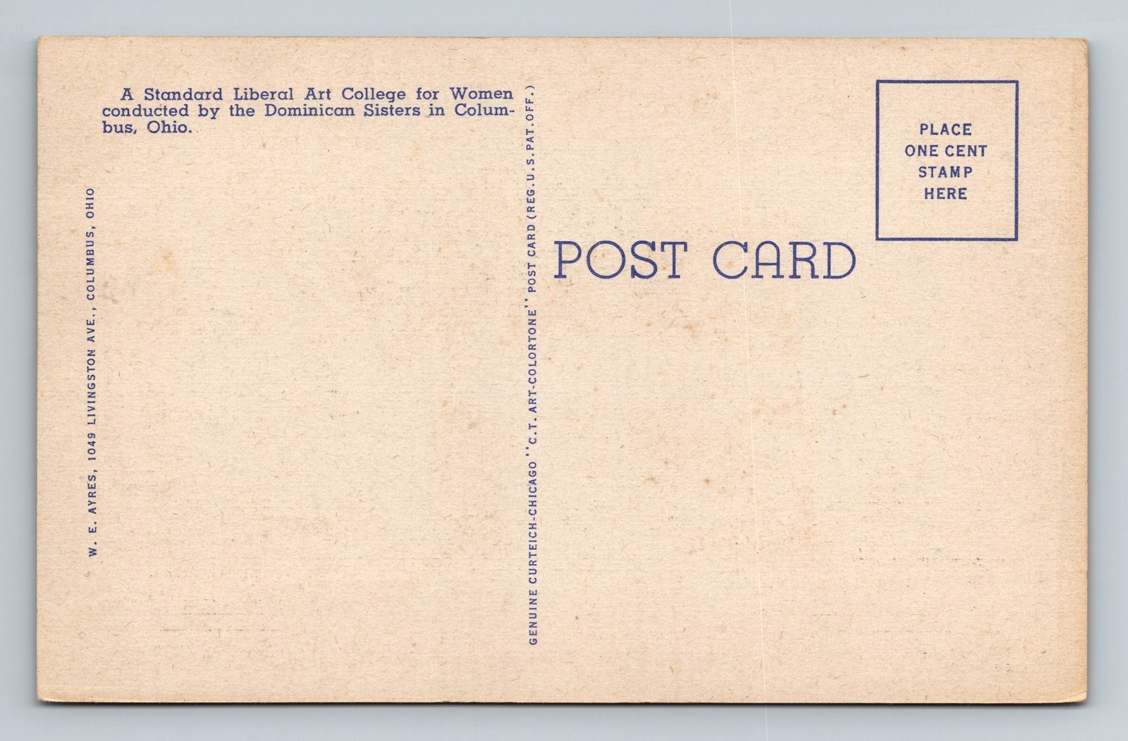 Columbus OH-Ohio St Mary Of The Springs College Vintage Postcard