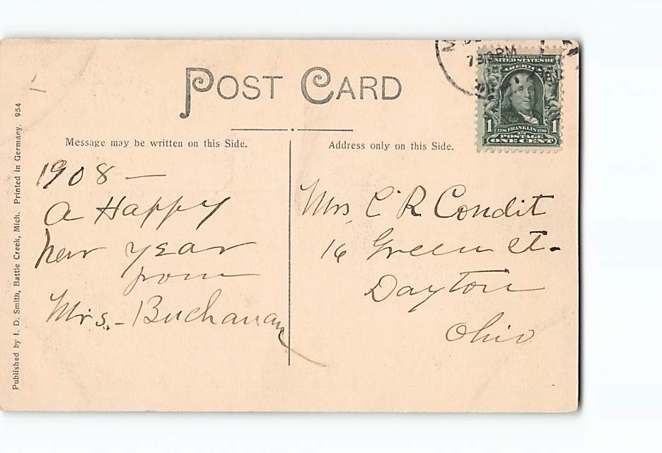 Postcard On the Kalamazoo River Michigan USA