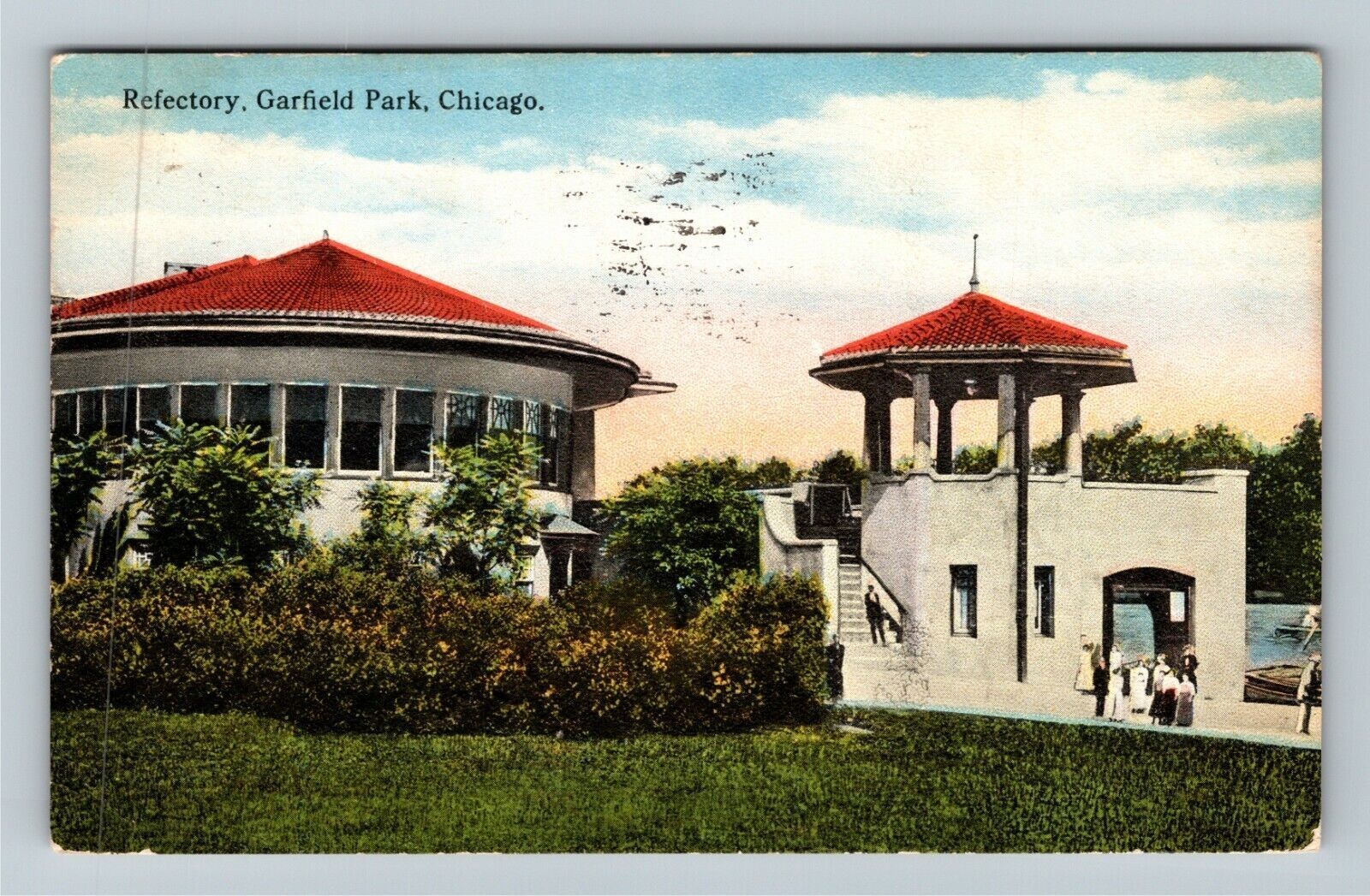 Chicago IL-Illinois, Refectory, Garfield Park, Lagoon, Guests Vintage Postcard