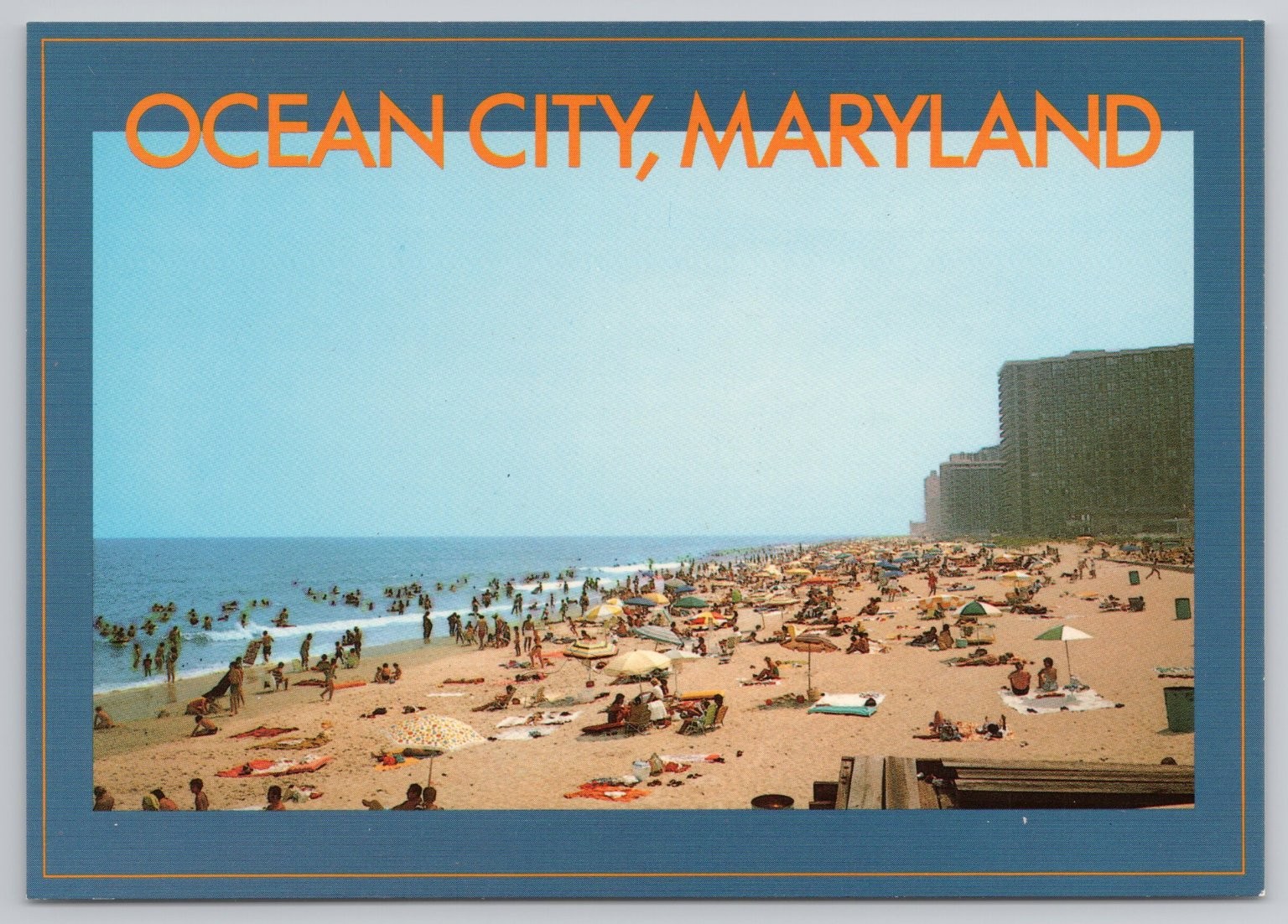 Ocean City Maryland MD Beach 119th Street 1980s Postcard HPS Inc Aerial