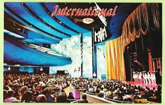 1960s International Hotel Casino Elvis Show room Las Vegas Postcard Vintage time