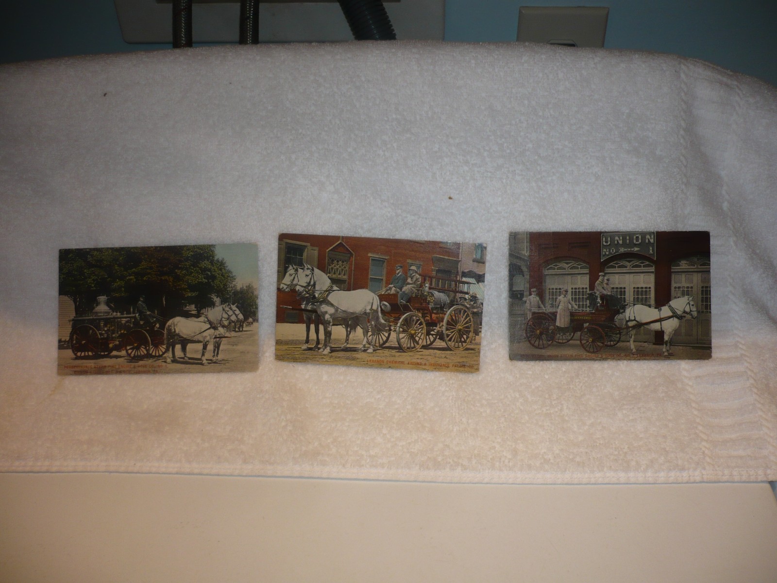 3 early Fire Dept. Lebanon PA post cards free shipping
