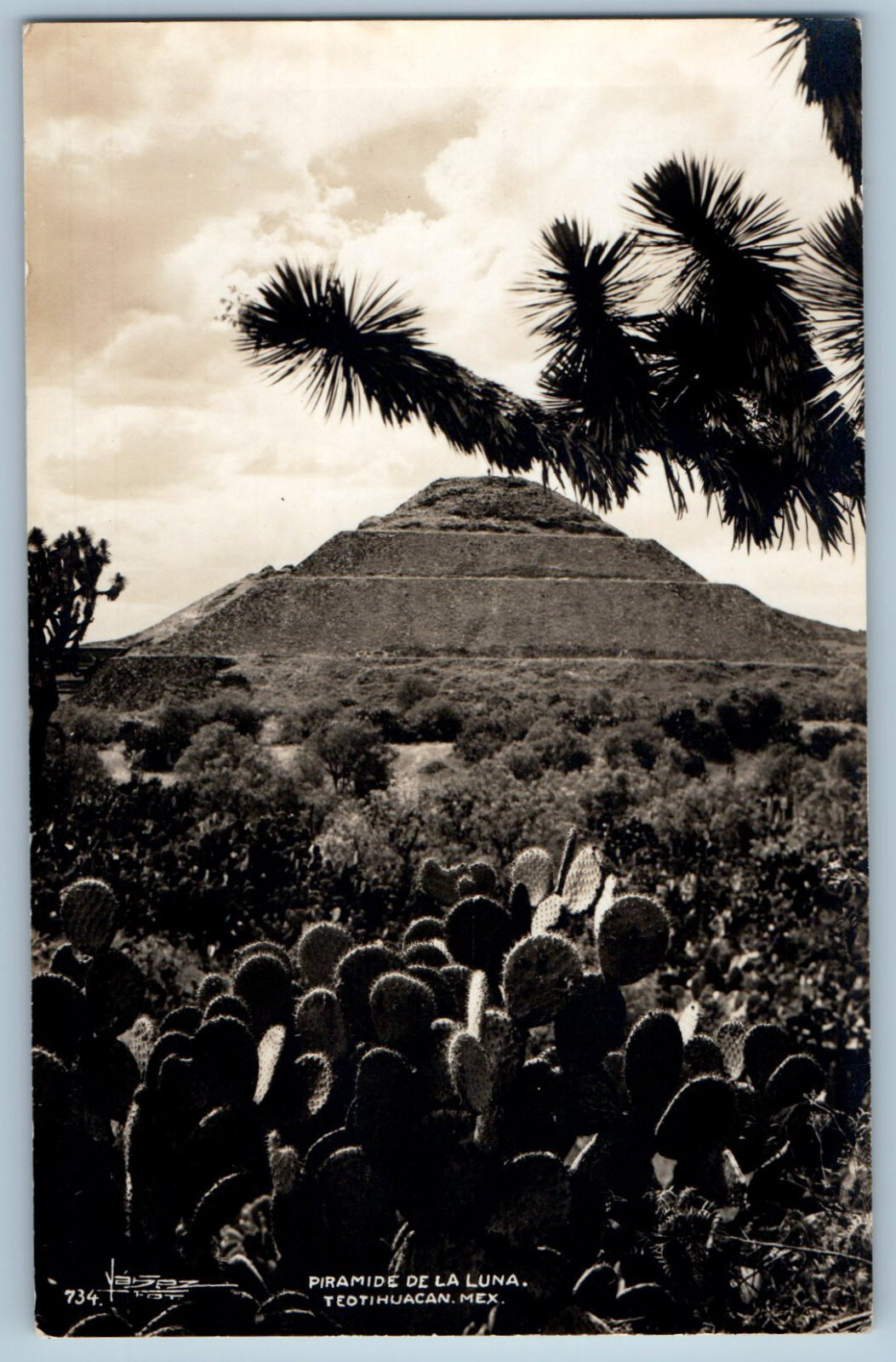 San Juan Teotihuacan Mexico Mexico Postcard Luna Pyramid c1910 RPPC Photo
