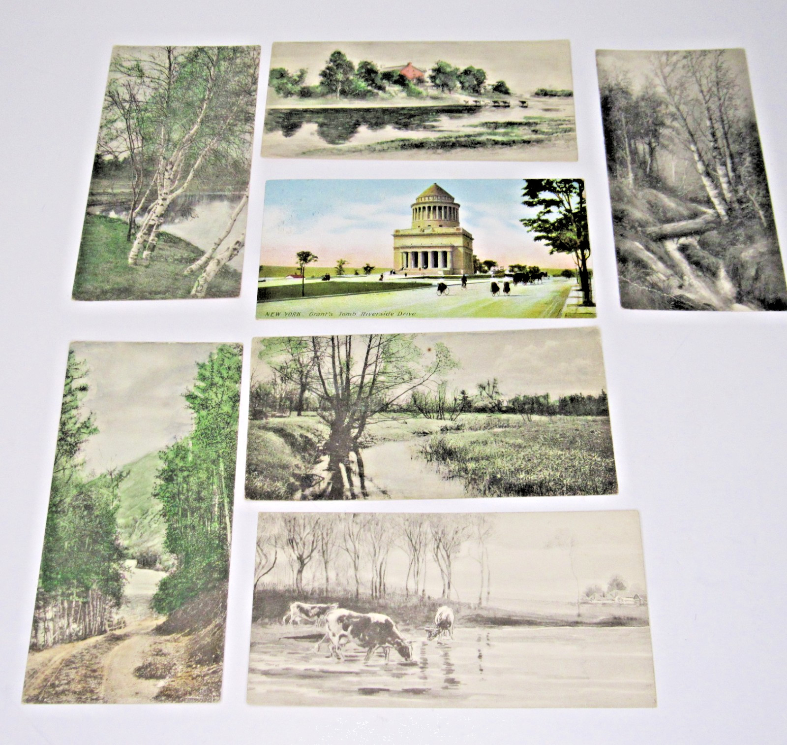 Collection of 7 Half Postcards Non Standard Size 2.75″ x 5.5″ circa 1898 to 1907