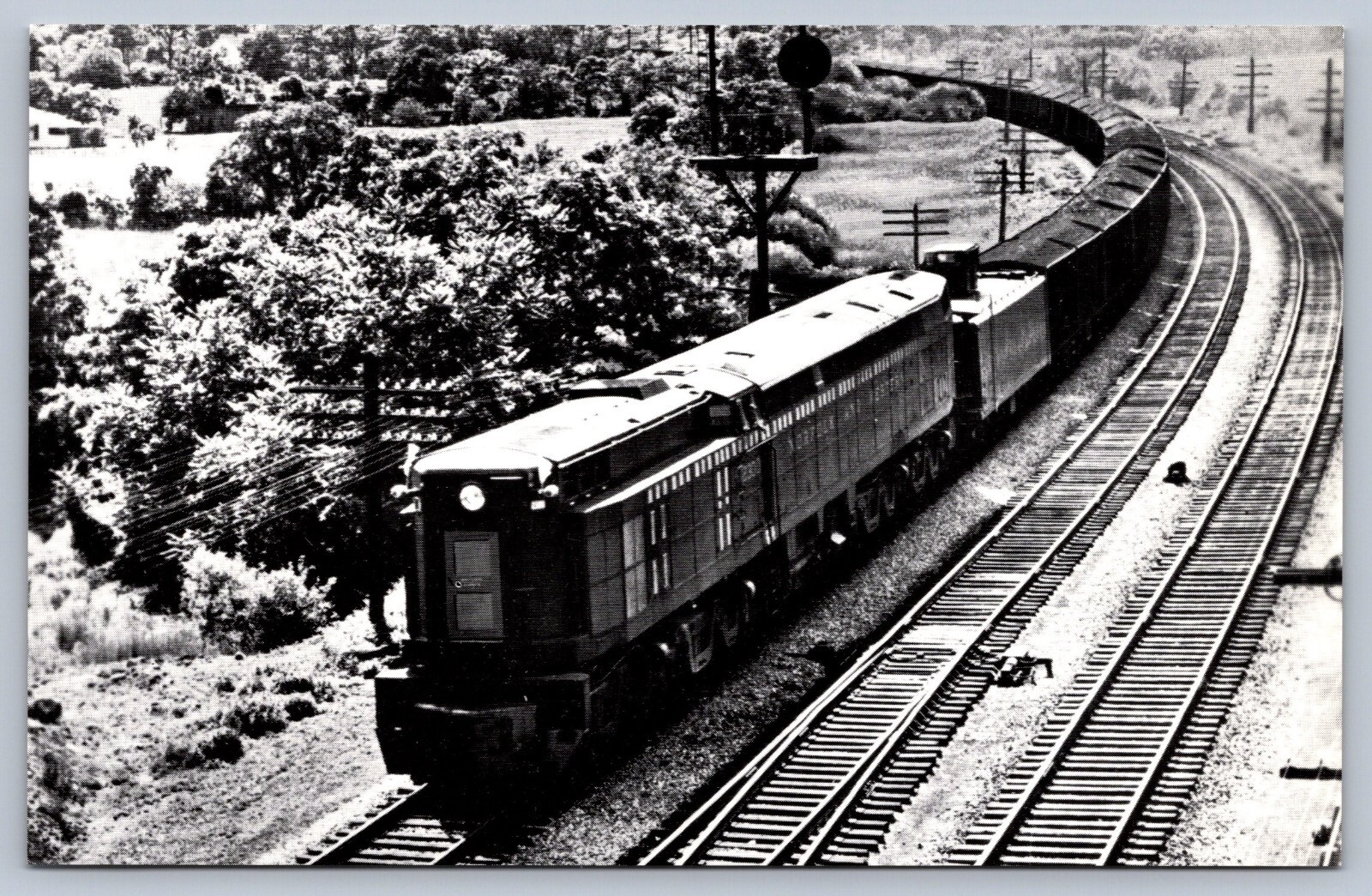Postcard Christiansburg VA Locomotive No. 2300 Norfolk & Western Railroad 1955