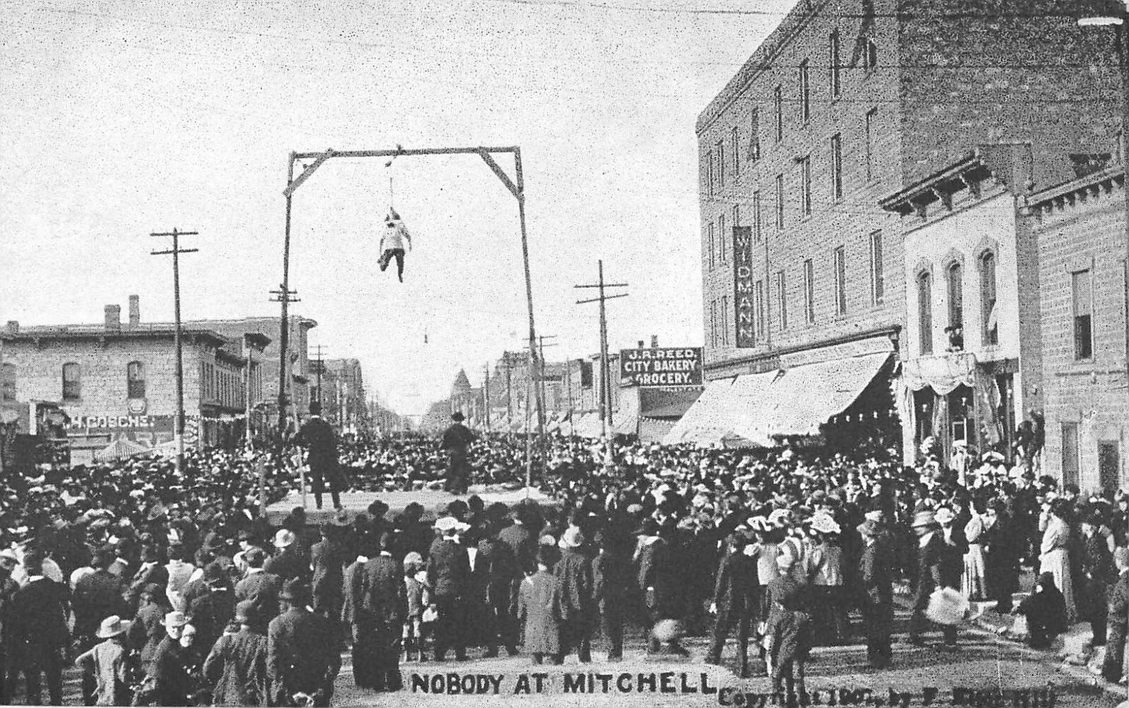 Nobody At Mitchel SD Widmann Hotel 1907 Postcard