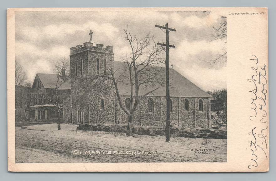 St. Mary’s Catholic Church CROTON on Hudson Antique Westchester County UDB 1905