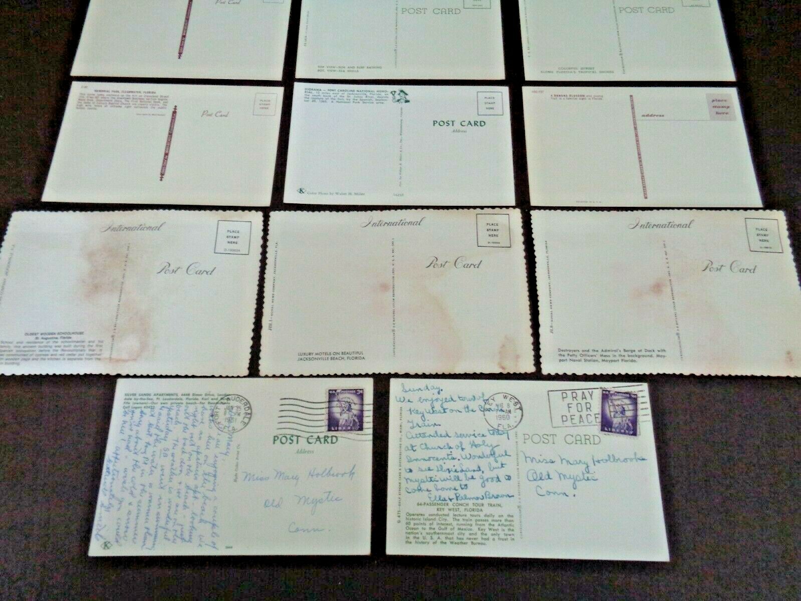 Assortment Of 14 Vintage Florida Souvenir Postcards