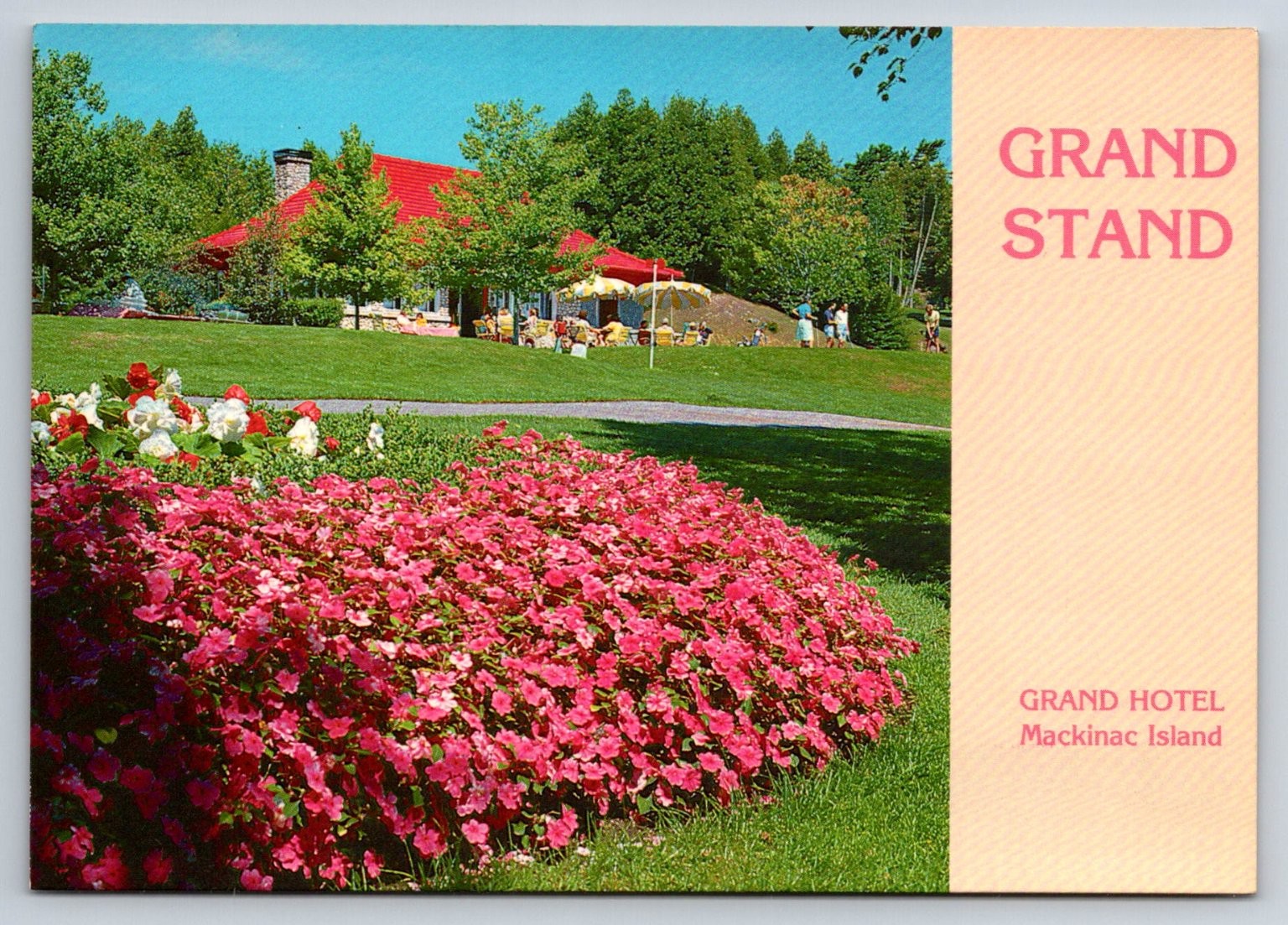 Mackinac Island MI Grand Hotel The Grand Stand Penrod Chrome Postcard