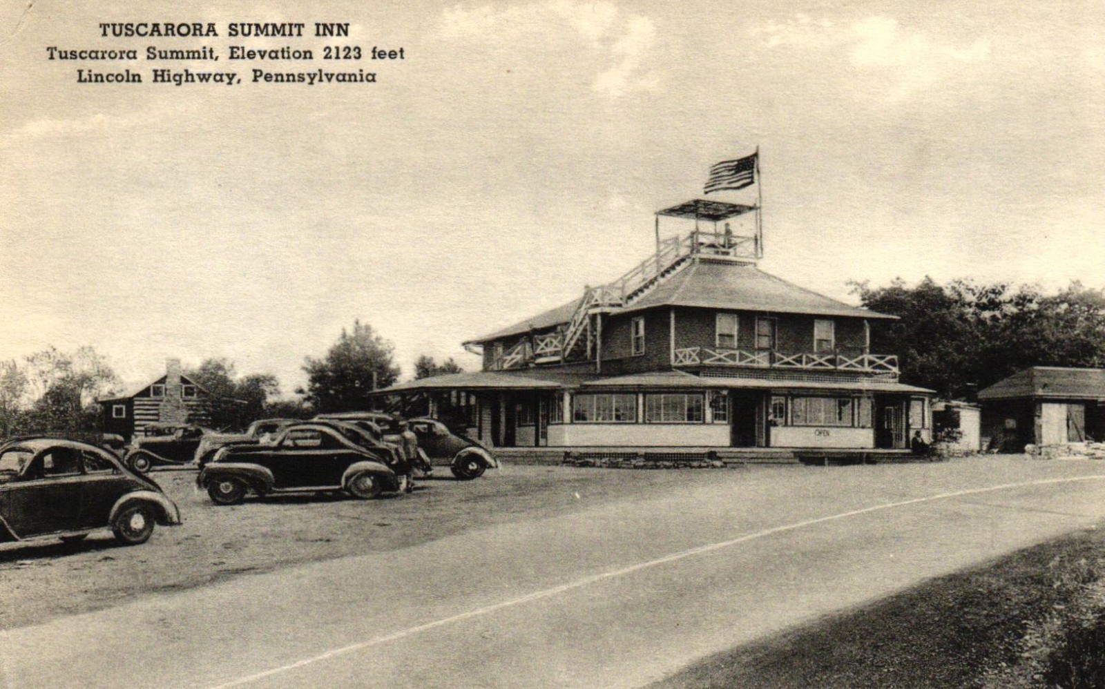 Lincoln Highway Pennsylvania – Tuscarora Summit Inn 1930’s Autos