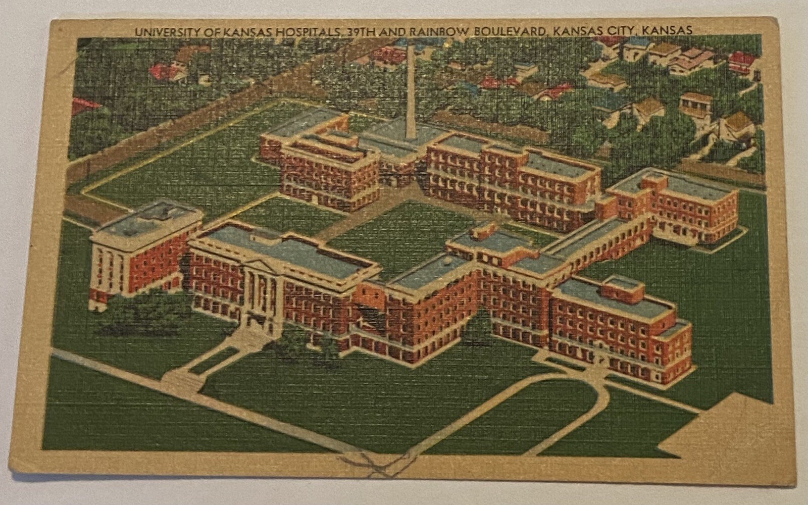 University of Kansas Hospitals Kansas City aerial view Kansas Postcard