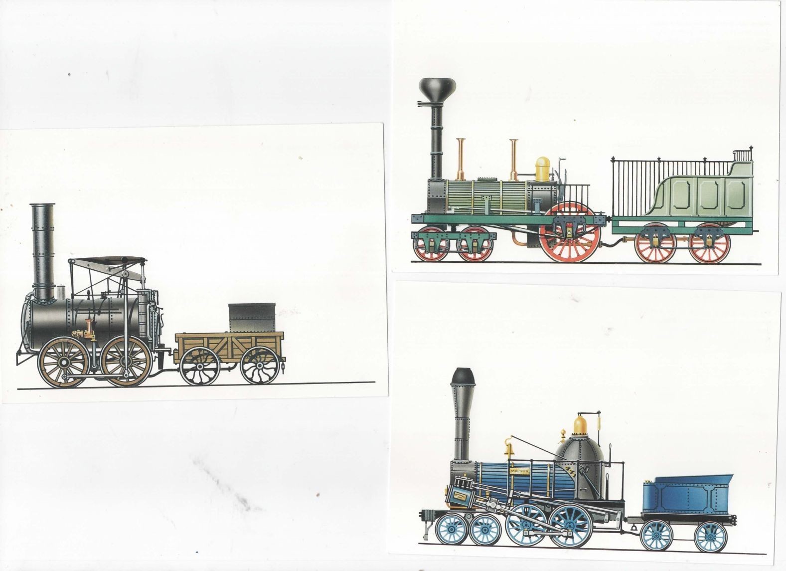 Lot of 27 Trains Locomotives Railroad 1980s Postcards 6 Posted EX