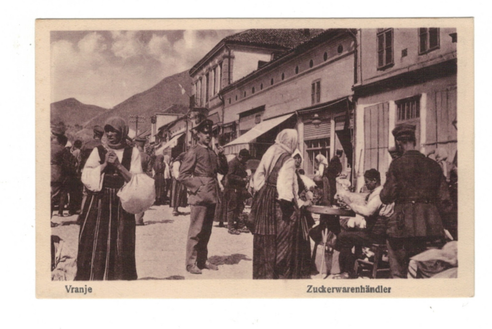 AP1152 – SERBIA vranje ETHNIC SOCIAL LIFE, SWEET DEALERS – STREET SCENE MARKET