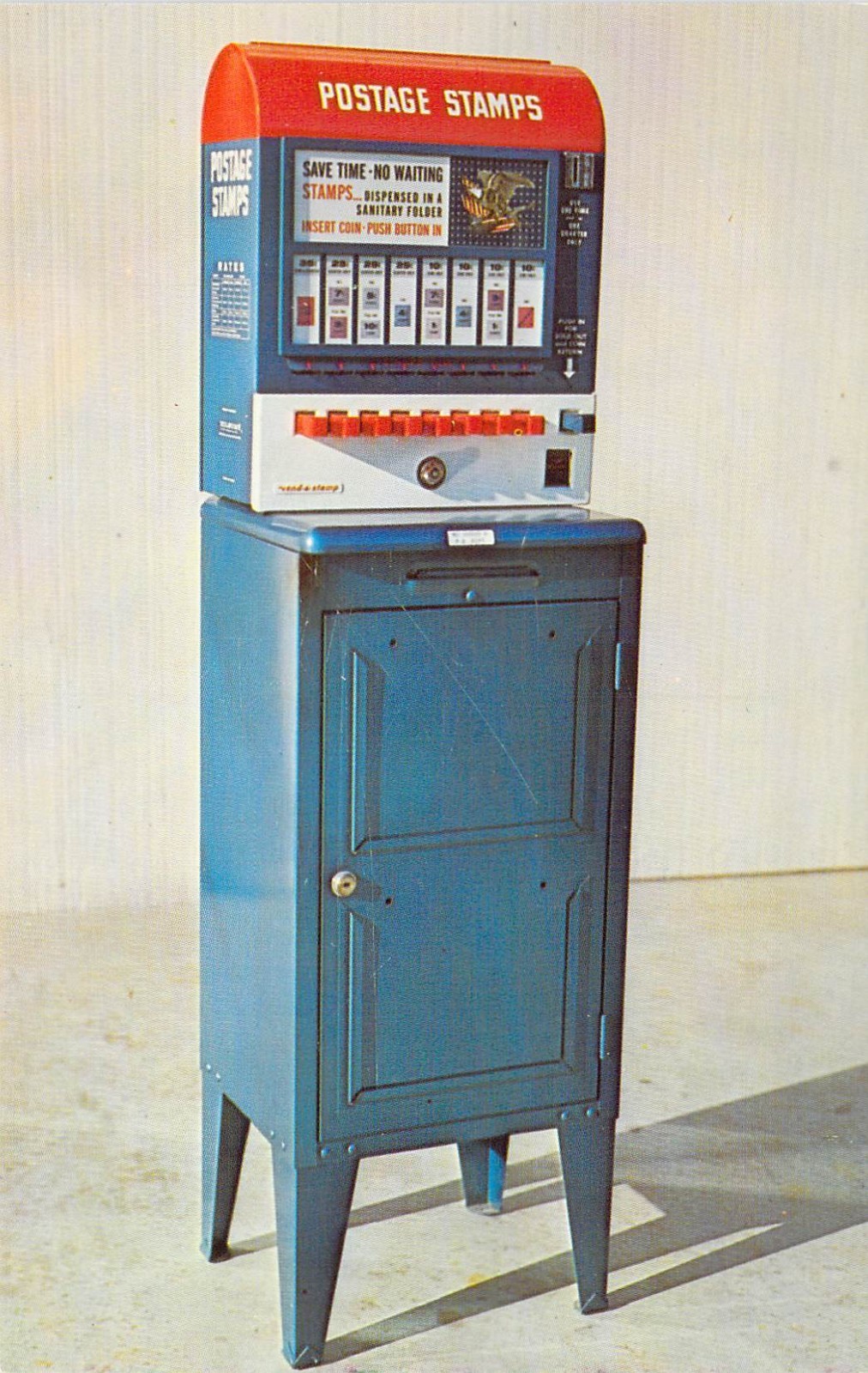 1962 CA Monterey Hillsum Vend-A-Stamp vending machine Advertising Postcard N74