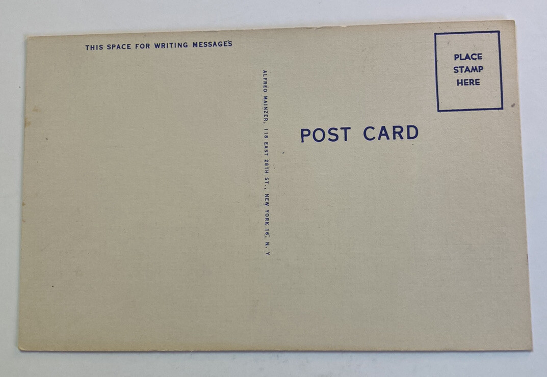 Vintage Linen Postcard ~United Nations UN Building ~ New York City NY NYC