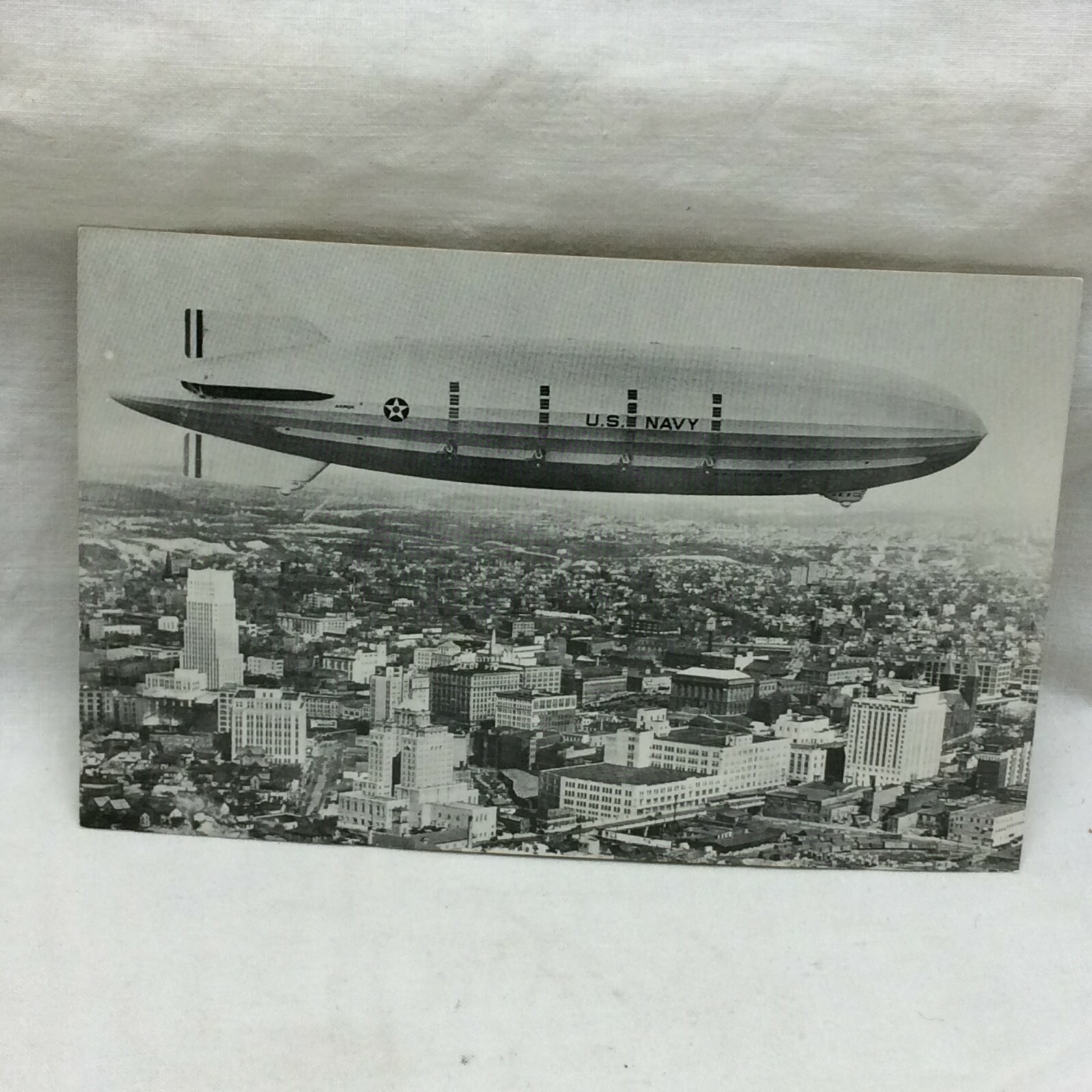 Vintage Postcard US Navy Airship 1931 Dirigible 1980 Rubber City Stamp Club