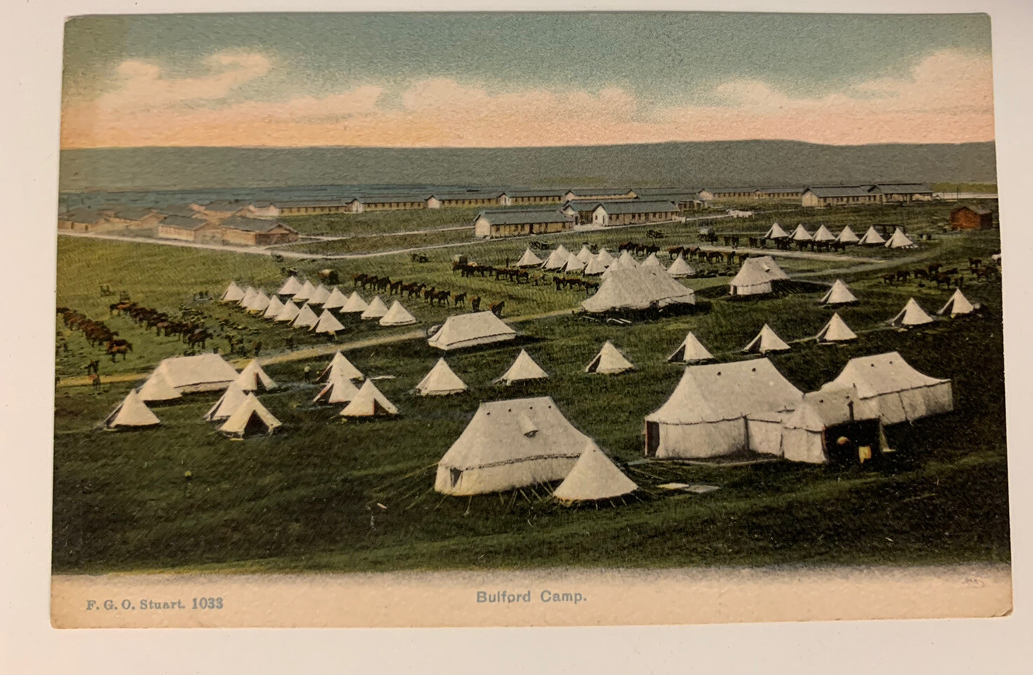 Vintage Postcard Bulford Camp F.G.O Stuart Army Salisbury Plain Wiltshire 1033