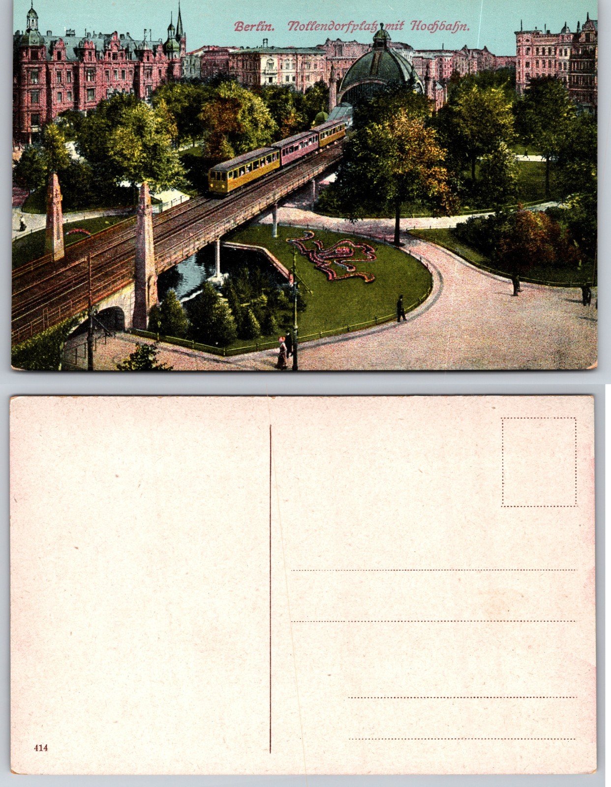 Berlin Nollendorfplatz Elevated Railway Postcard