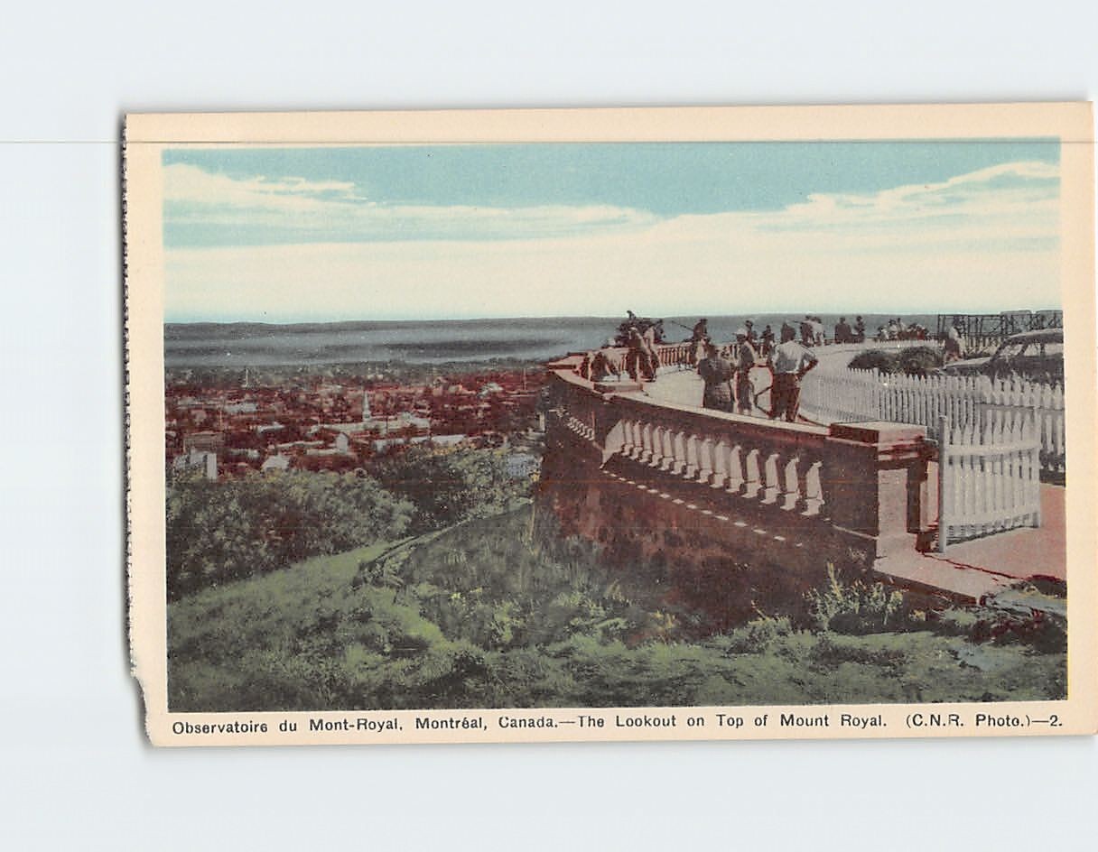 Postcard Lookout on Top of Mount Royal Montréal Québec Canada
