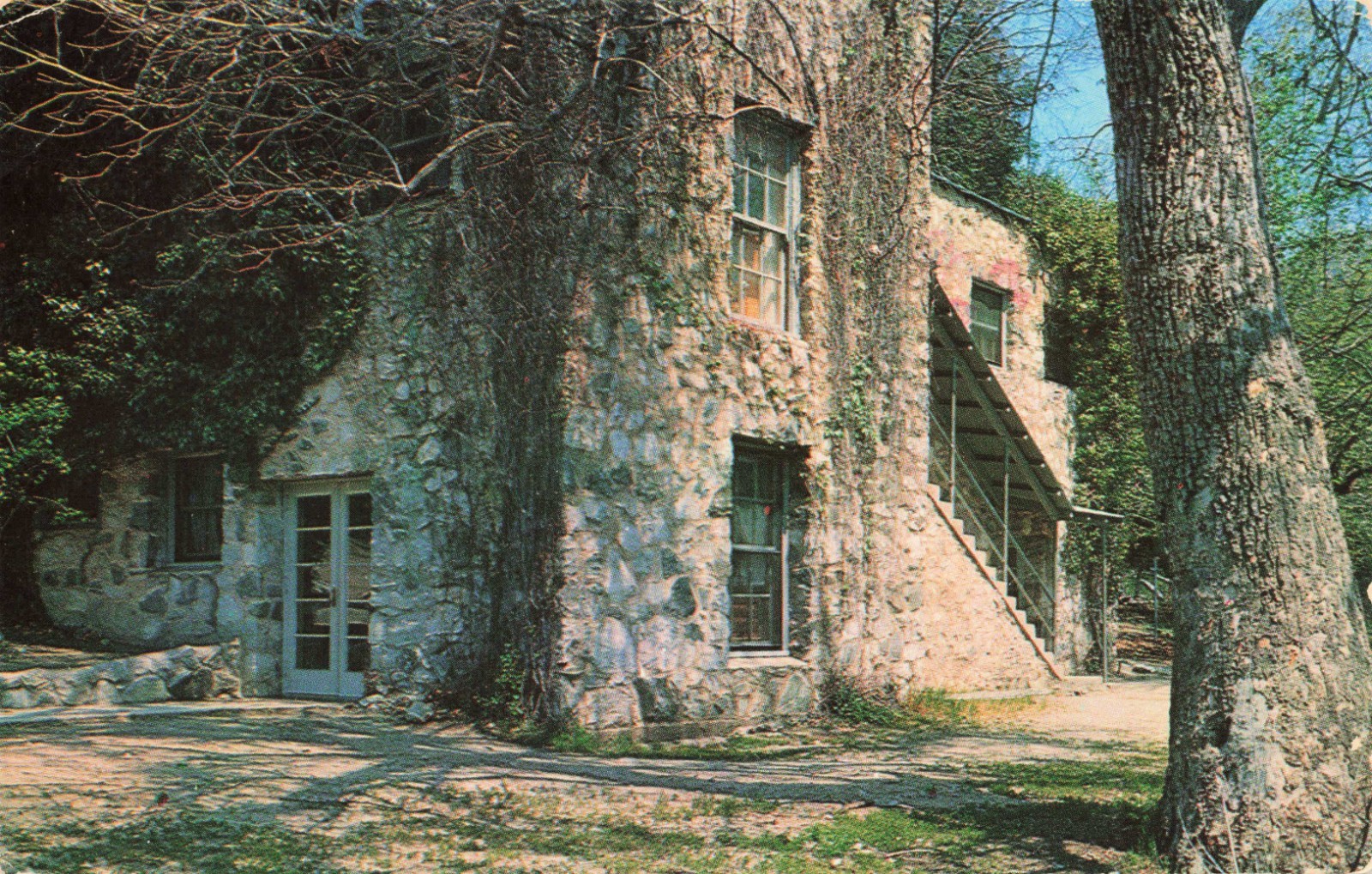 Oak Glen Yucaipa California One Teacher School Vintage Postcard Posted 1981