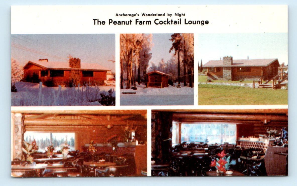 ANCHORAGE, Alaska ~ Roadside PEANUT FARM COCKTAIL LOUNGE Joseph Wayer Postcard