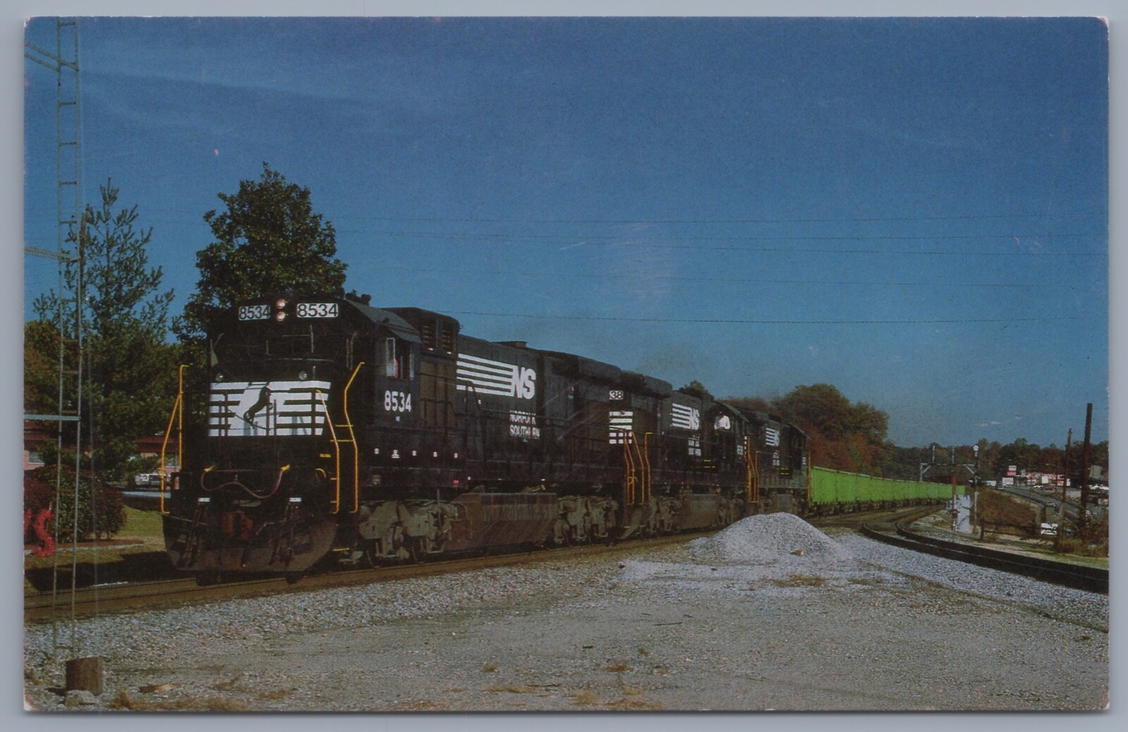 Postcard – Norfolk Southern #8534 C36-7 Locomotive Austell Georgia 1984 Train