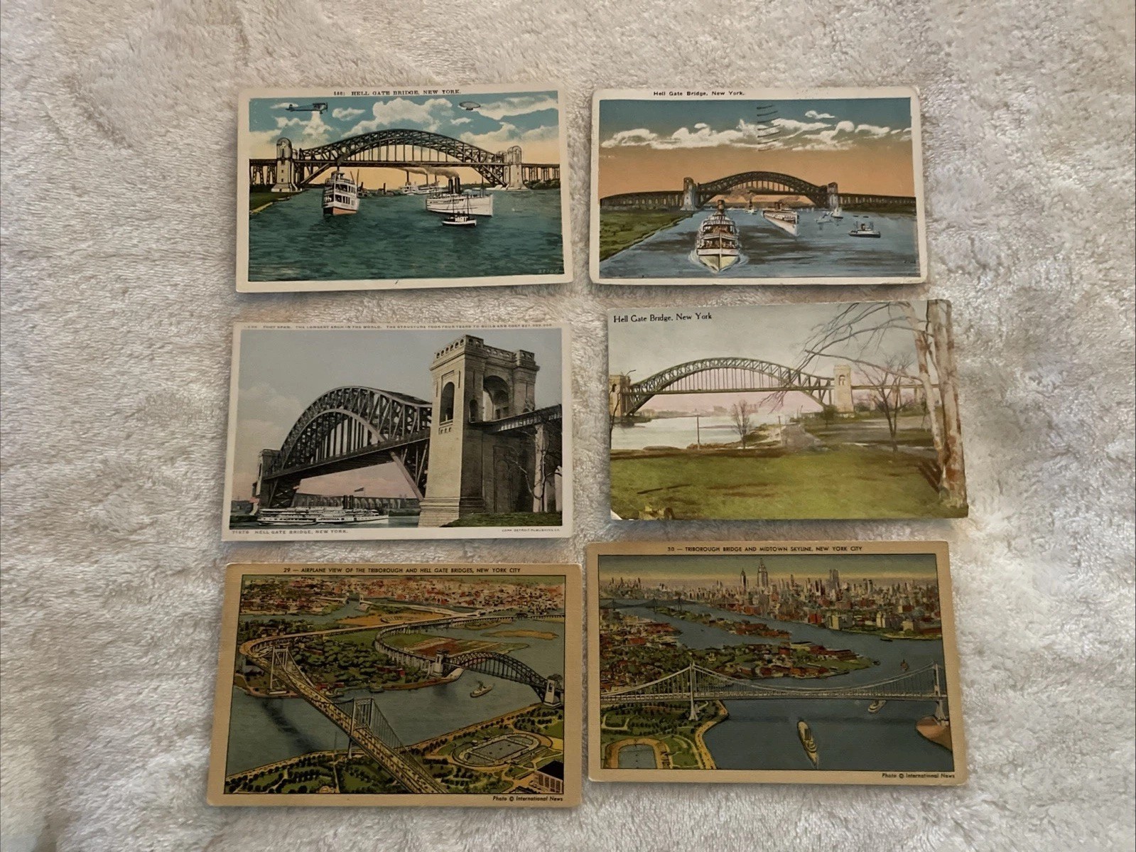 Lot 192-40 New York City Postcard HELL GATE BRIDGE Different Views