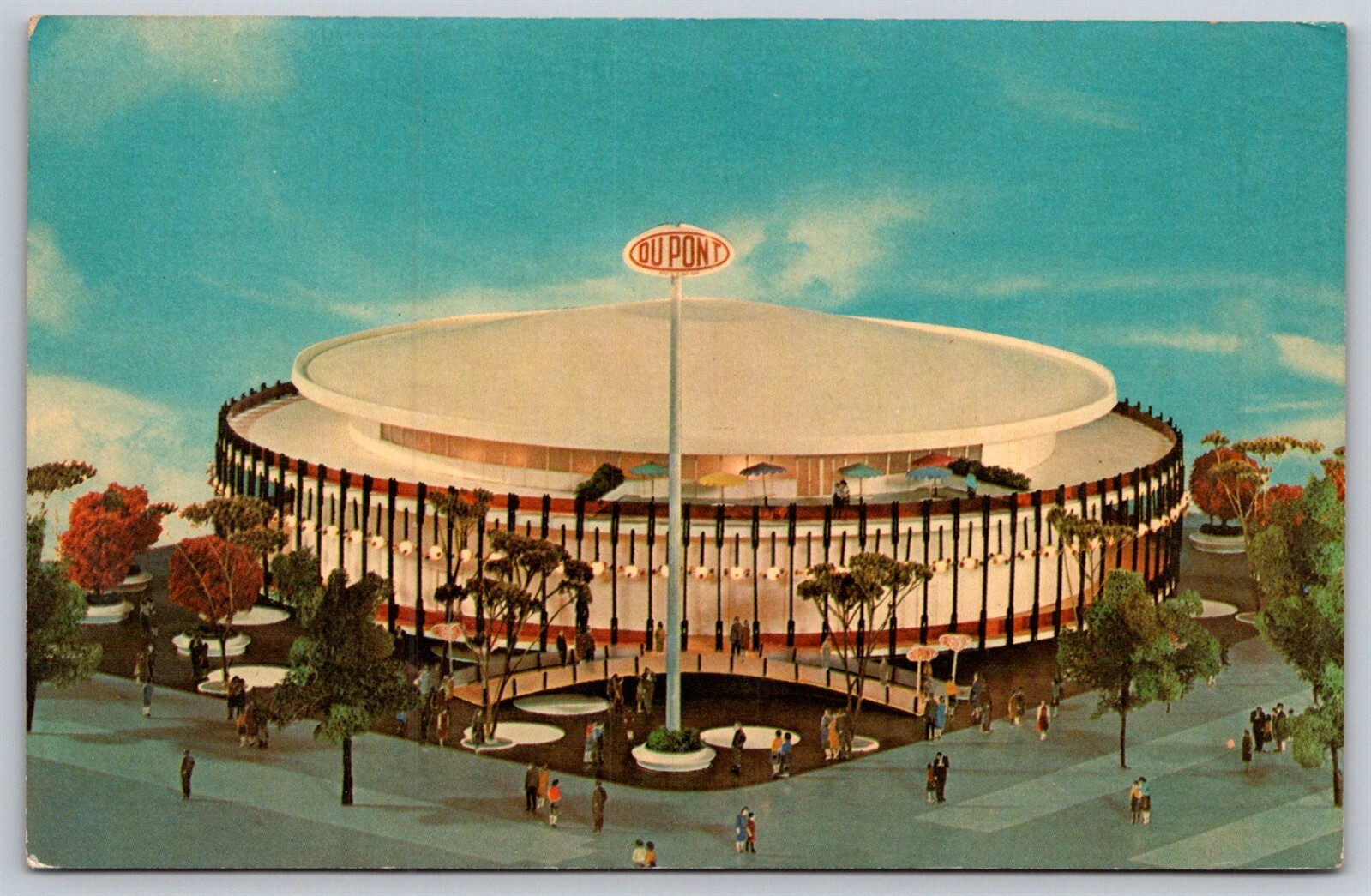 NY Worlds Fair 1964 65 Postcard DuPont Wonderful World Of Chemistry Theatre