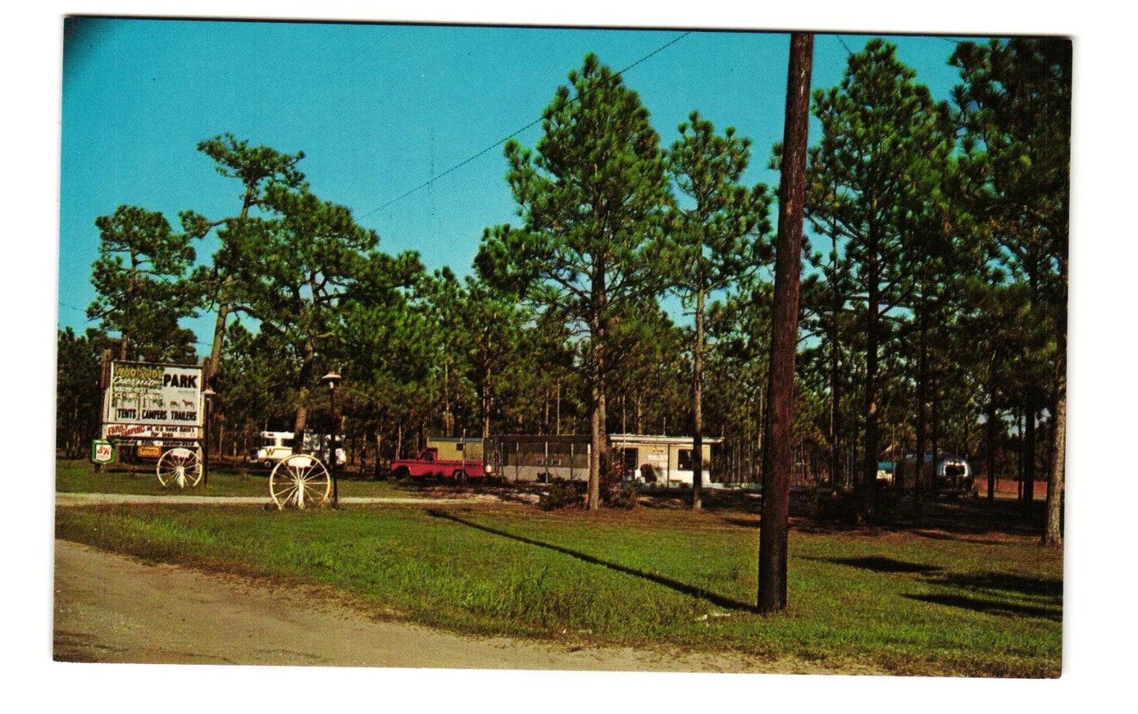 Woodside Overnight Park Hampstead NC vintage postcard unposted