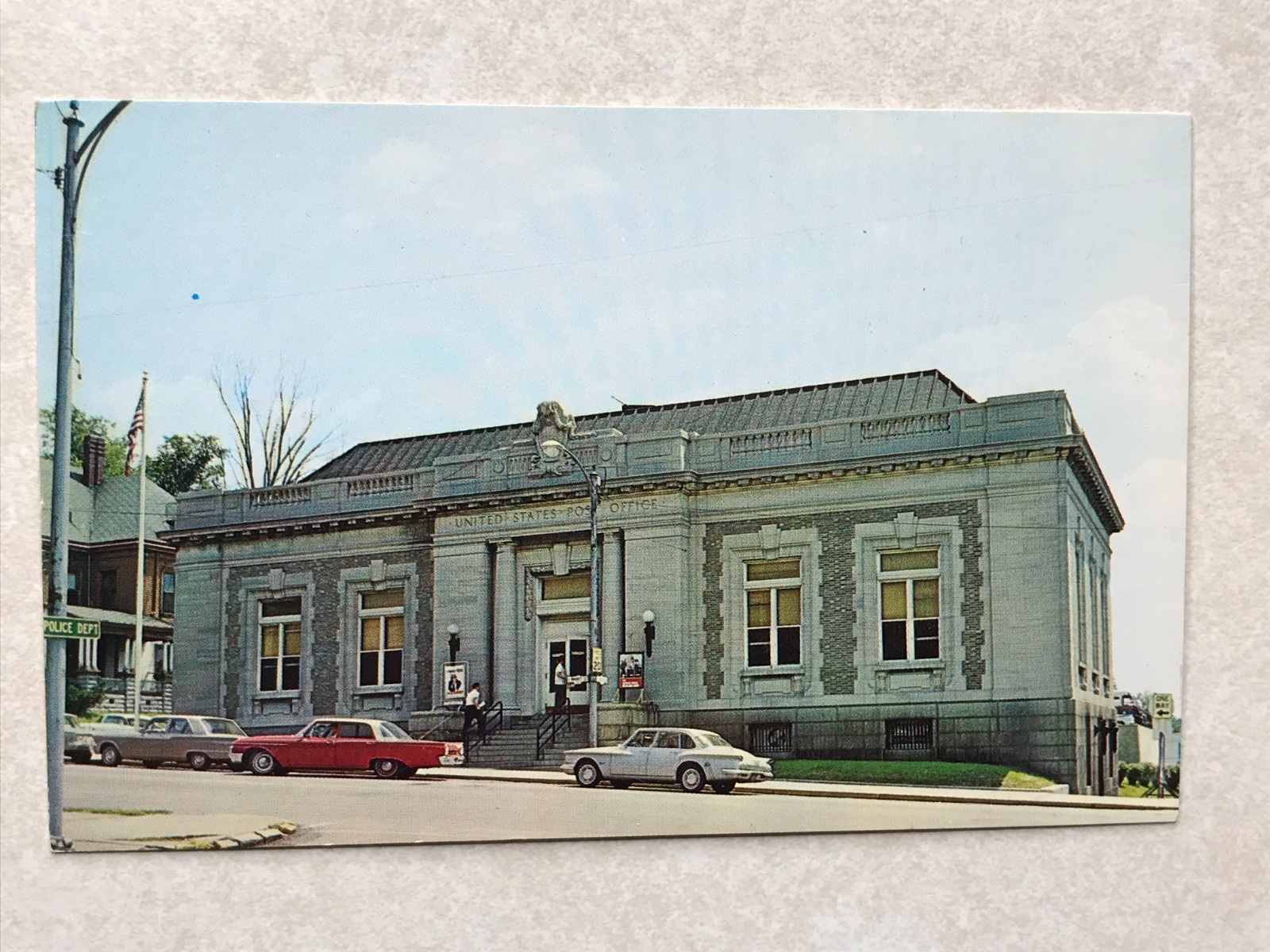 P1341 Vintage Postcard Cass County Post Office Logansport Indiana IN