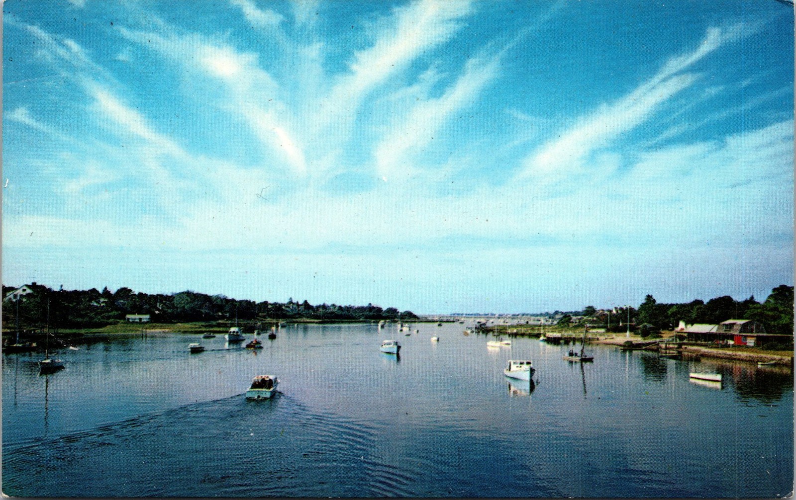 Bass River Cape Cod Mass Postcard Photo by S Fredman Unposted Vintage