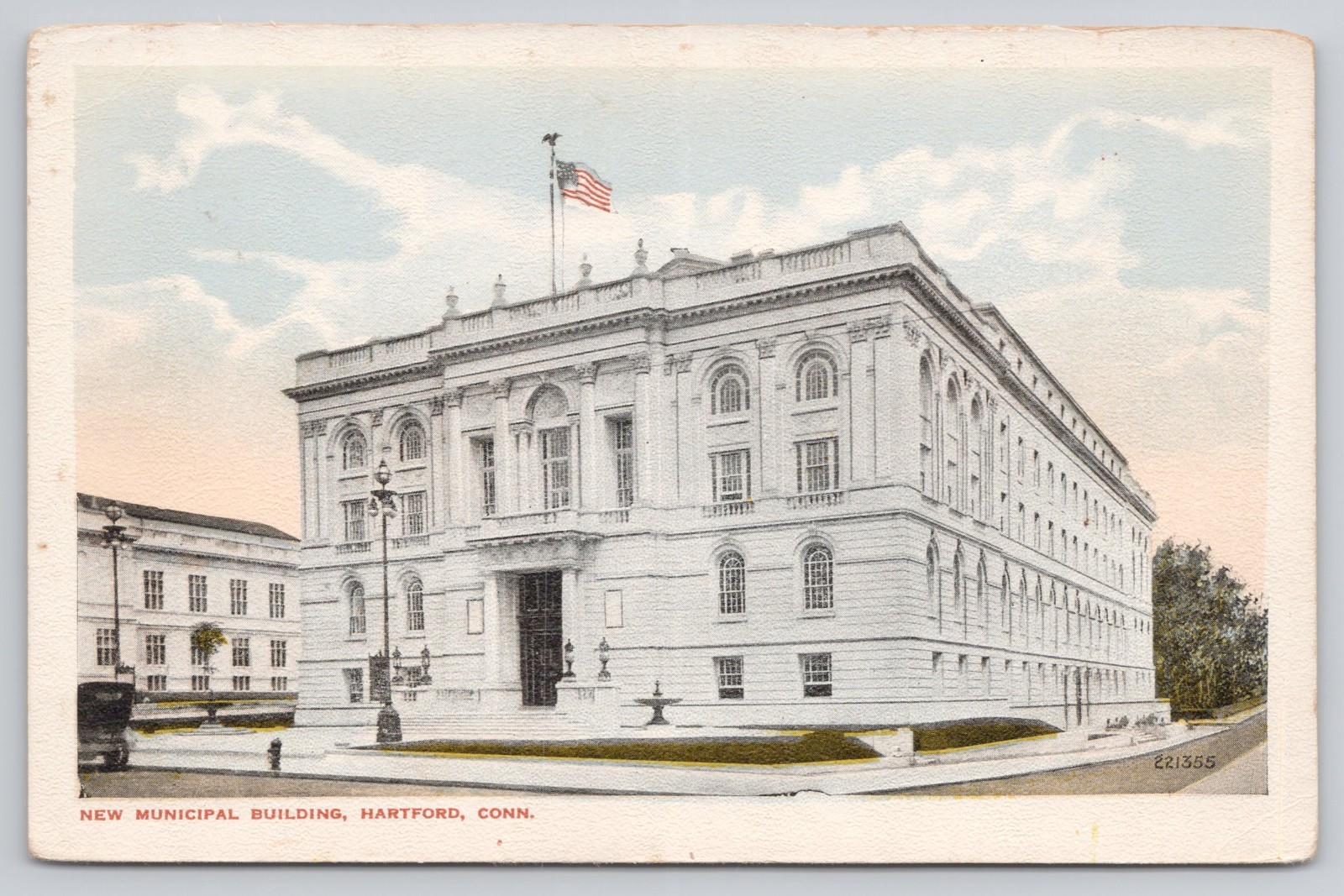 Hartford CT Connecticut New Municipal Building Postcard