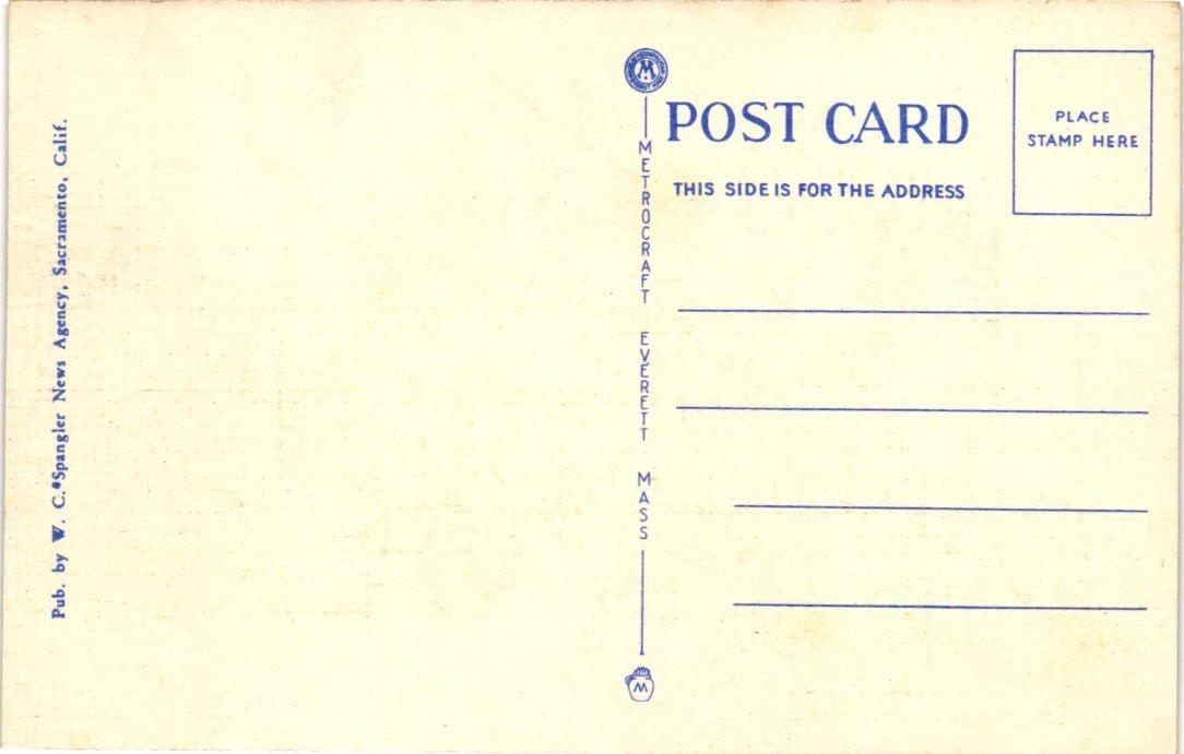 Emerald Bay Lake Tahoe California Metrocraft 1930s-40s Vintage Linen Postcard